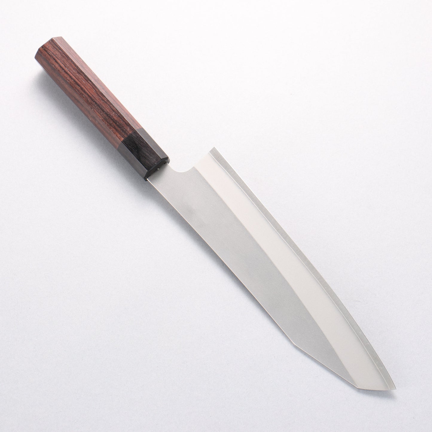 達磨 銀三鋼 切付牛刀包丁 210mm 紫檀 (口輪：黒合板)柄 - 清助刃物