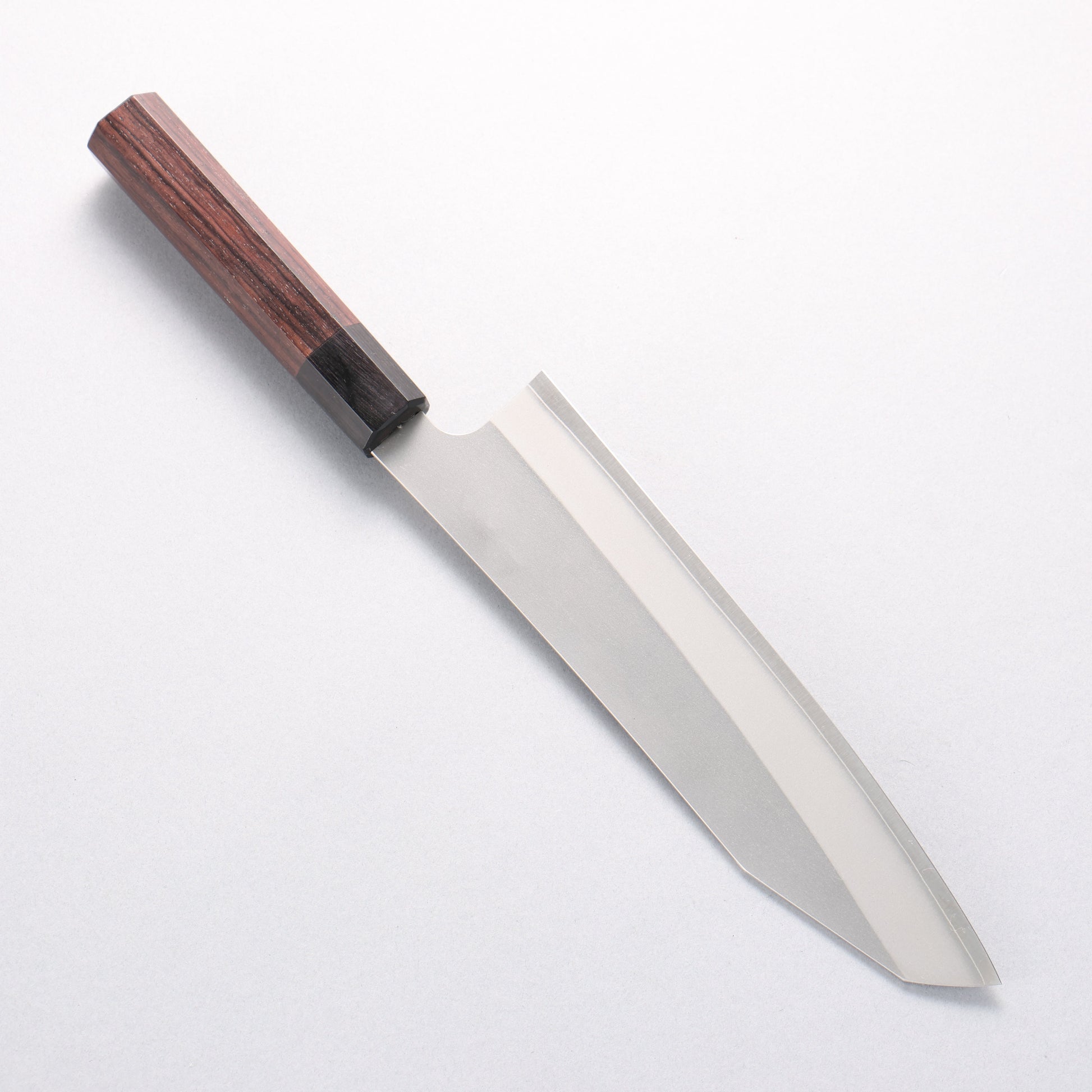 達磨 銀三鋼 切付牛刀包丁 210mm 紫檀 (口輪：黒合板)柄 - 清助刃物