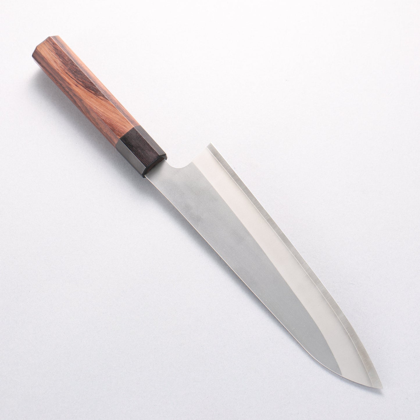 達磨 銀三鋼 牛刀包丁 210mm 紫檀 (口輪：黒合板)柄 - 清助刃物