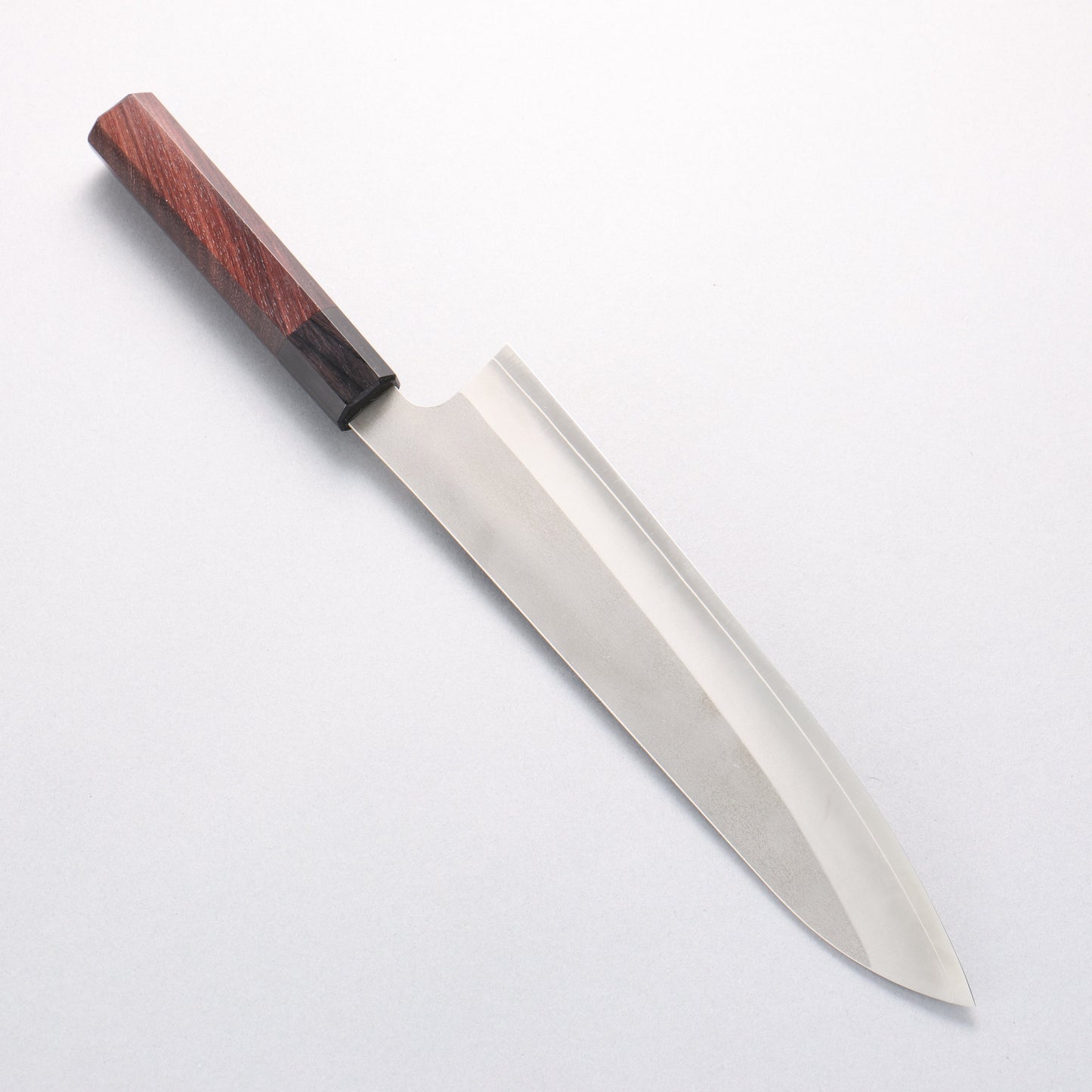 達磨 銀三鋼 牛刀包丁 240mm 紫檀 (口輪：黒合板)柄 - 清助刃物
