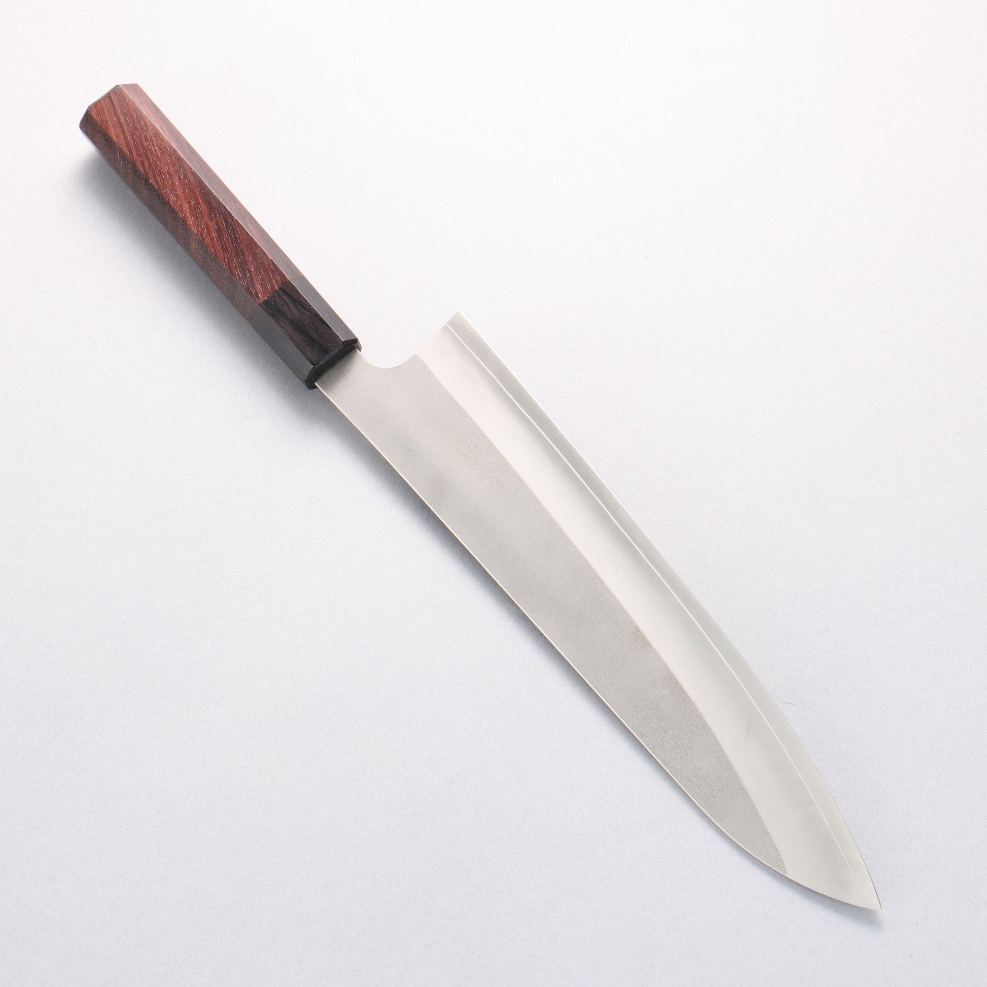 達磨 銀三鋼 牛刀包丁 240mm 紫檀 (口輪：黒合板)柄 - 清助刃物