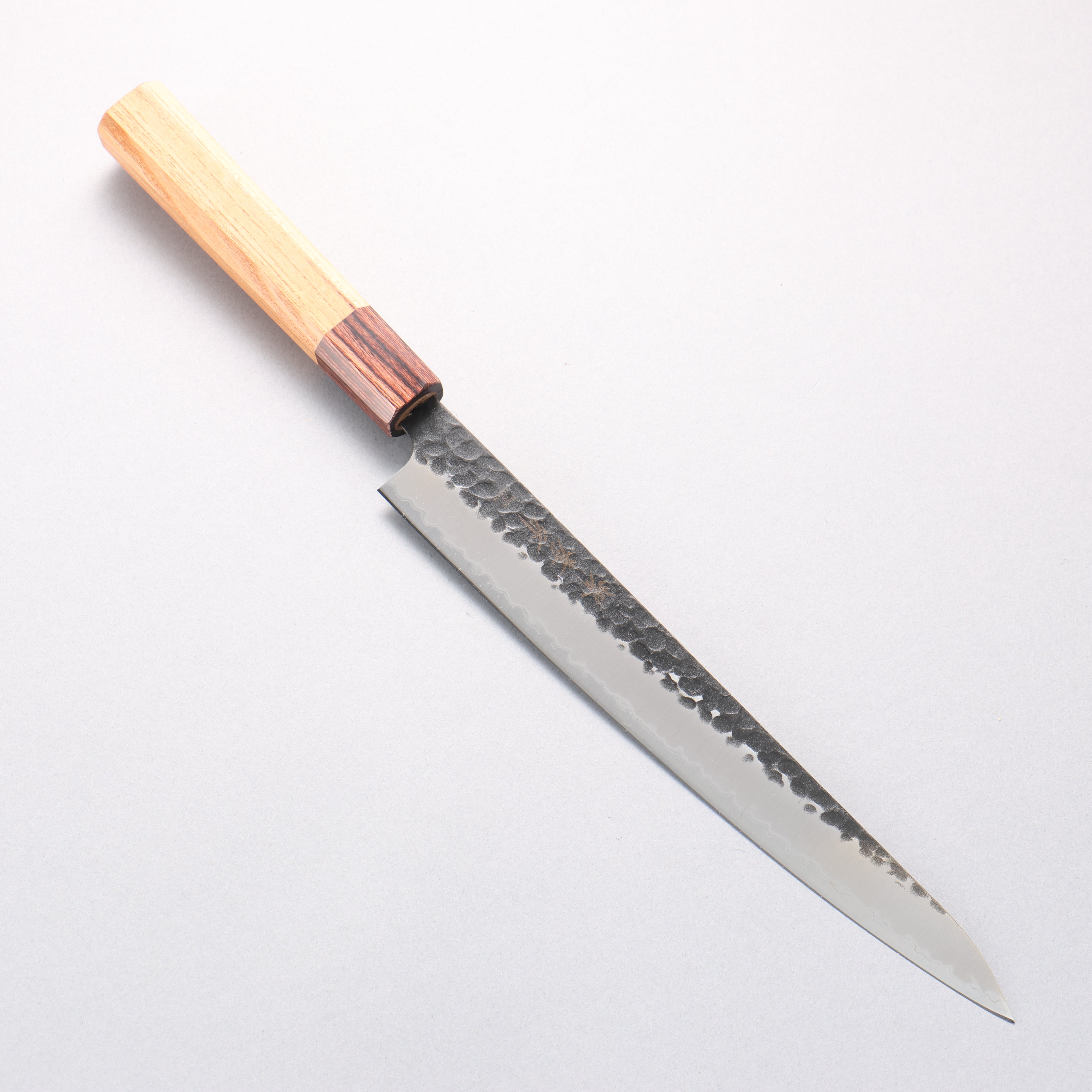 240mm 青鋼　霞 柳刃包丁　　クリ柄 和包丁　 堺刃物 和包丁 堺菊守 青鋼（朴八角柄） 柳刃 240mm 1本 名入れ彫刻無料