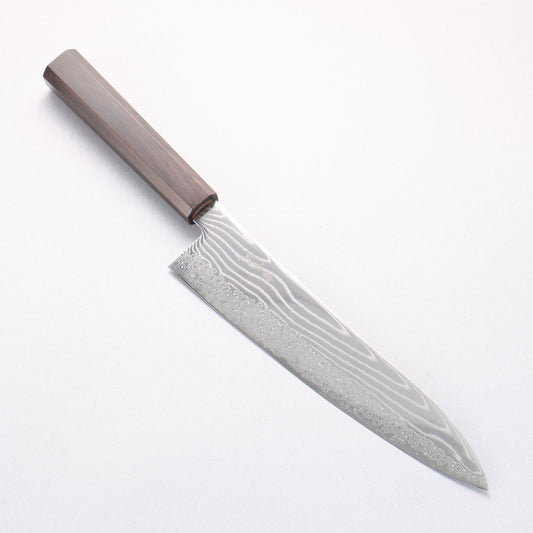 寛丈 SG2 ダマスカス 波形 牛刀包丁 210mm 黒檀柄 - 清助刃物