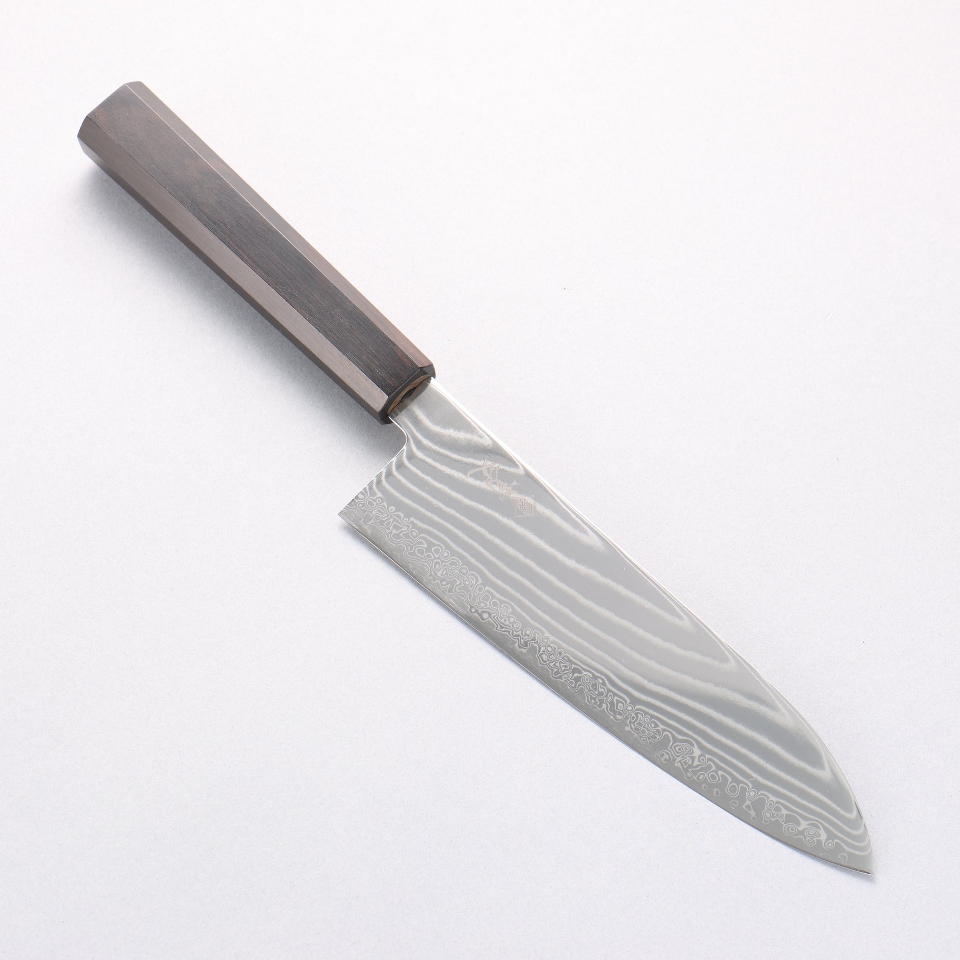 寛丈 SG2 ダマスカス 波形 三徳包丁 180mm 黒檀柄 - 清助刃物