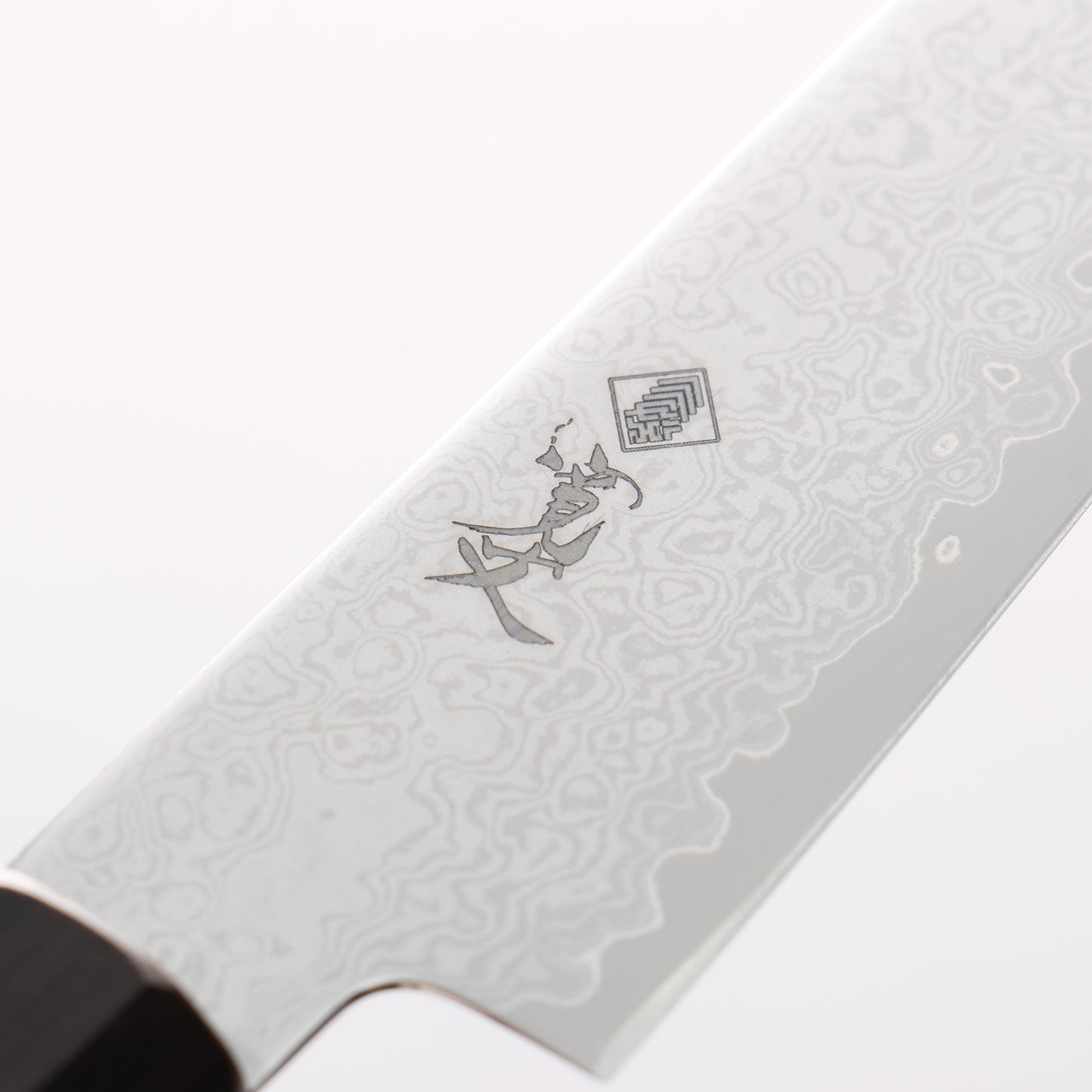 寛丈 V金10号 ダマスカス 切付ペティナイフ 150mm 黒檀柄 - 清助刃物