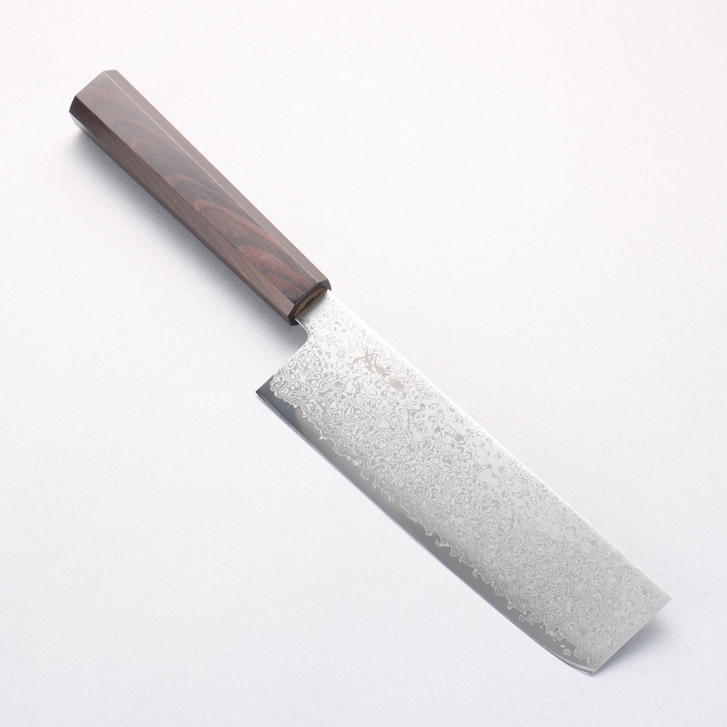 寛丈 V金10号 ダマスカス 菜切包丁 175mm 黒檀柄 - 清助刃物
