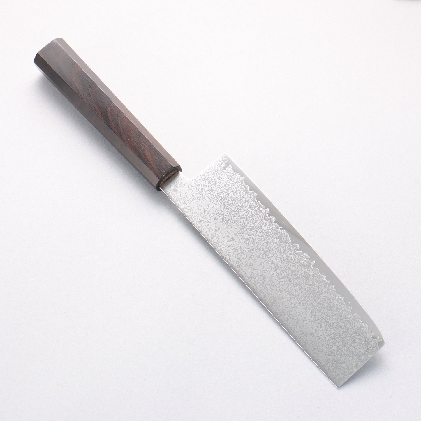 寛丈 V金10号 ダマスカス 菜切包丁 175mm 黒檀柄 - 清助刃物