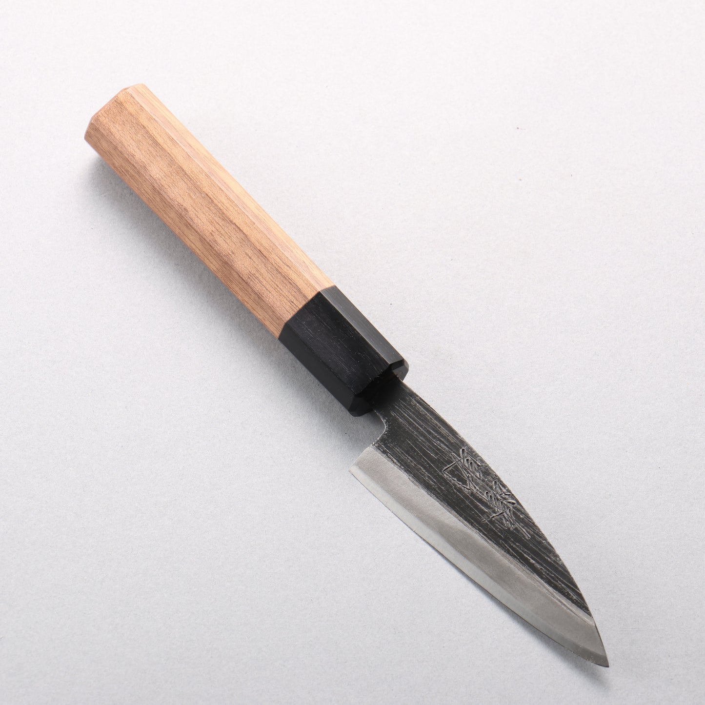 清助 青ニ鋼 黒仕上げ 鯵切り包丁 90mm ウォルナット柄 - 清助刃物