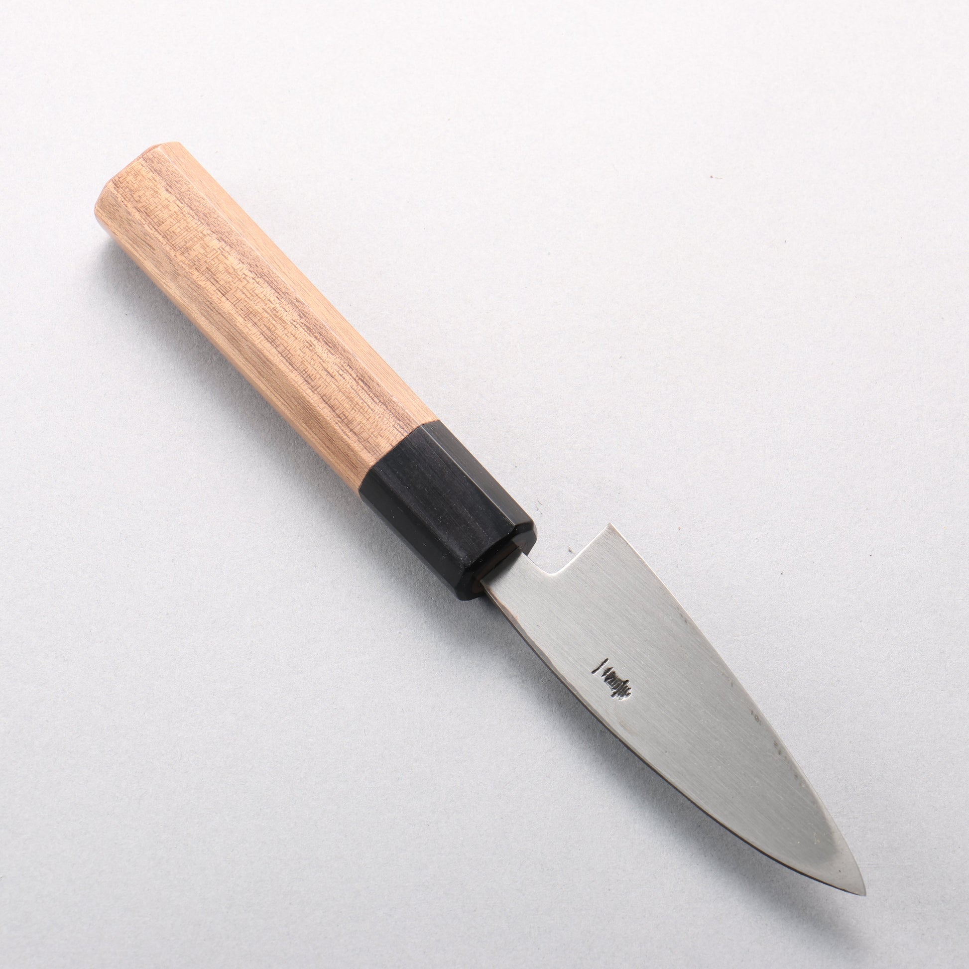 清助 青ニ鋼 黒仕上げ 鯵切り包丁 90mm ウォルナット柄 - 清助刃物