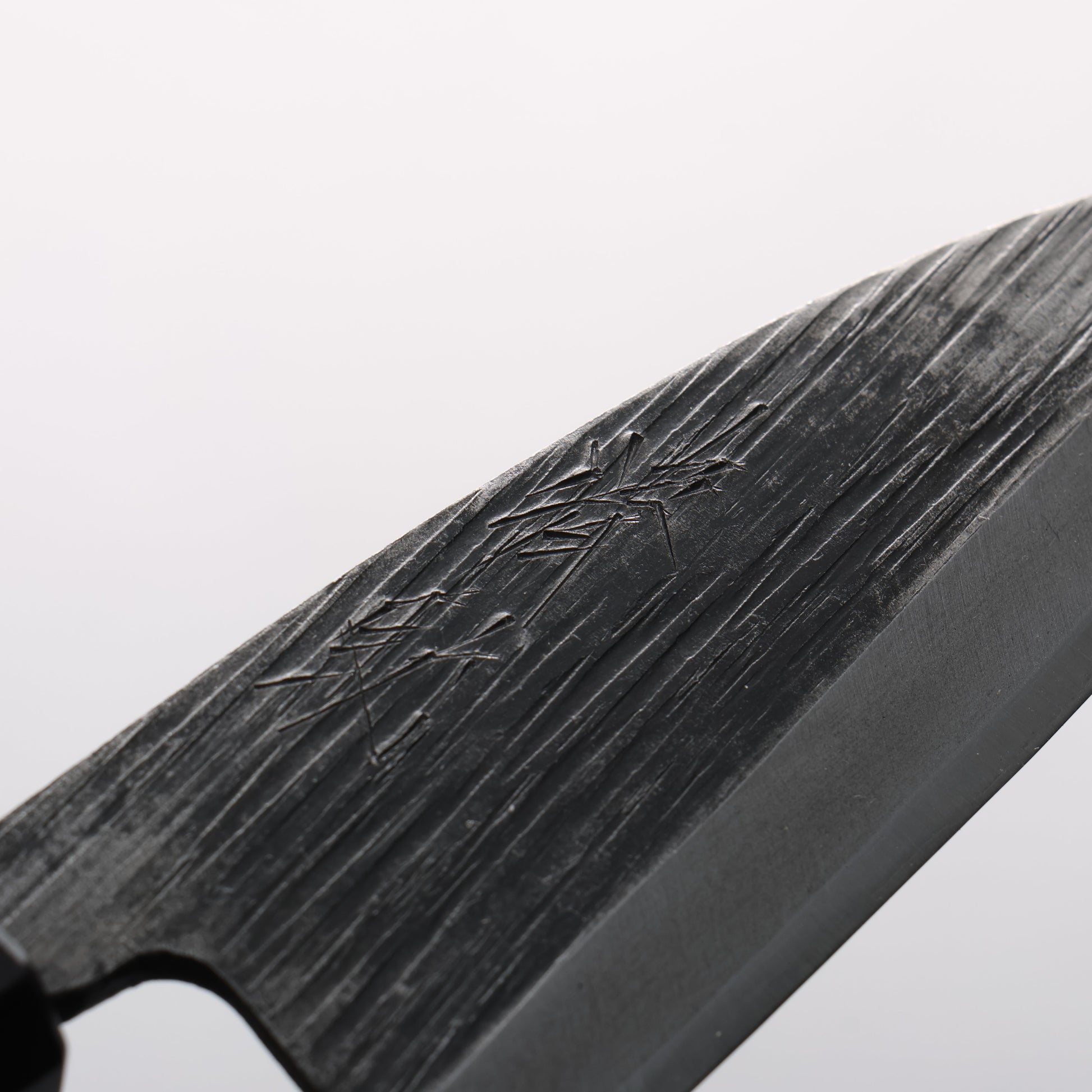 清助 青ニ鋼 黒仕上げ 鯵切り包丁 105mm ウォルナット柄 - 清助刃物