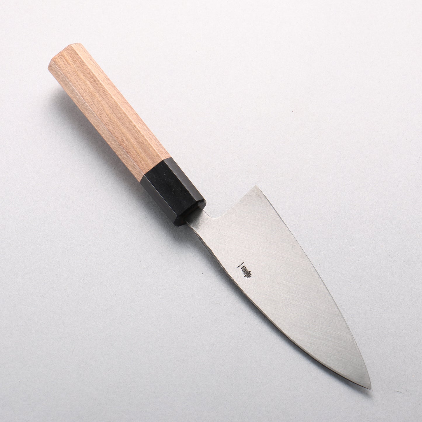 清助 青ニ鋼 黒仕上げ 鯵切り包丁 120mm ウォルナット柄 - 清助刃物