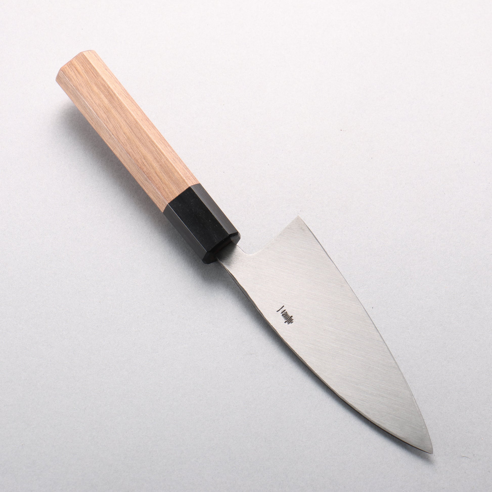 清助 青ニ鋼 黒仕上げ 鯵切り包丁 120mm ウォルナット柄 - 清助刃物