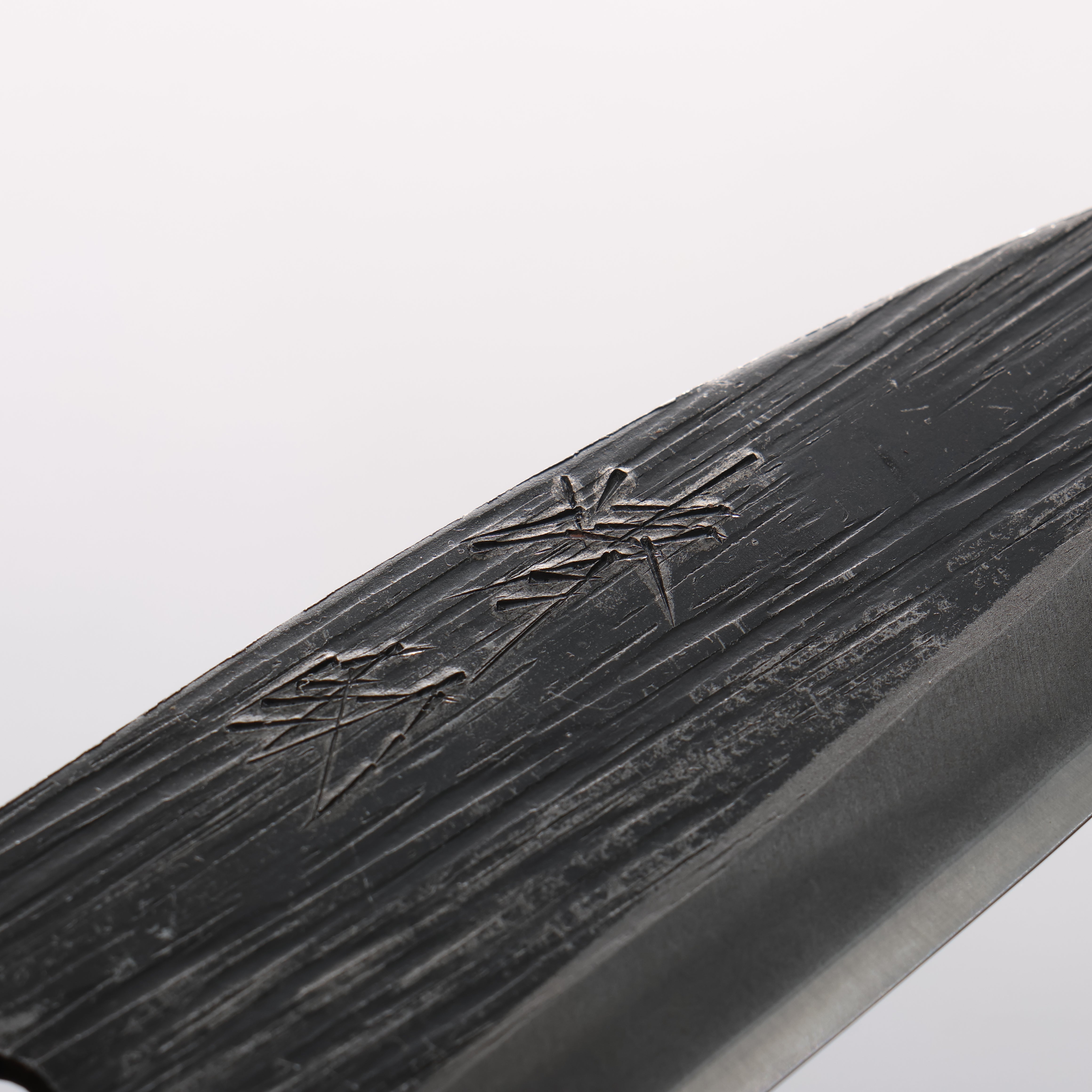 清助 青ニ鋼 黒仕上げ 鯵切り包丁 120mm ウォルナット柄