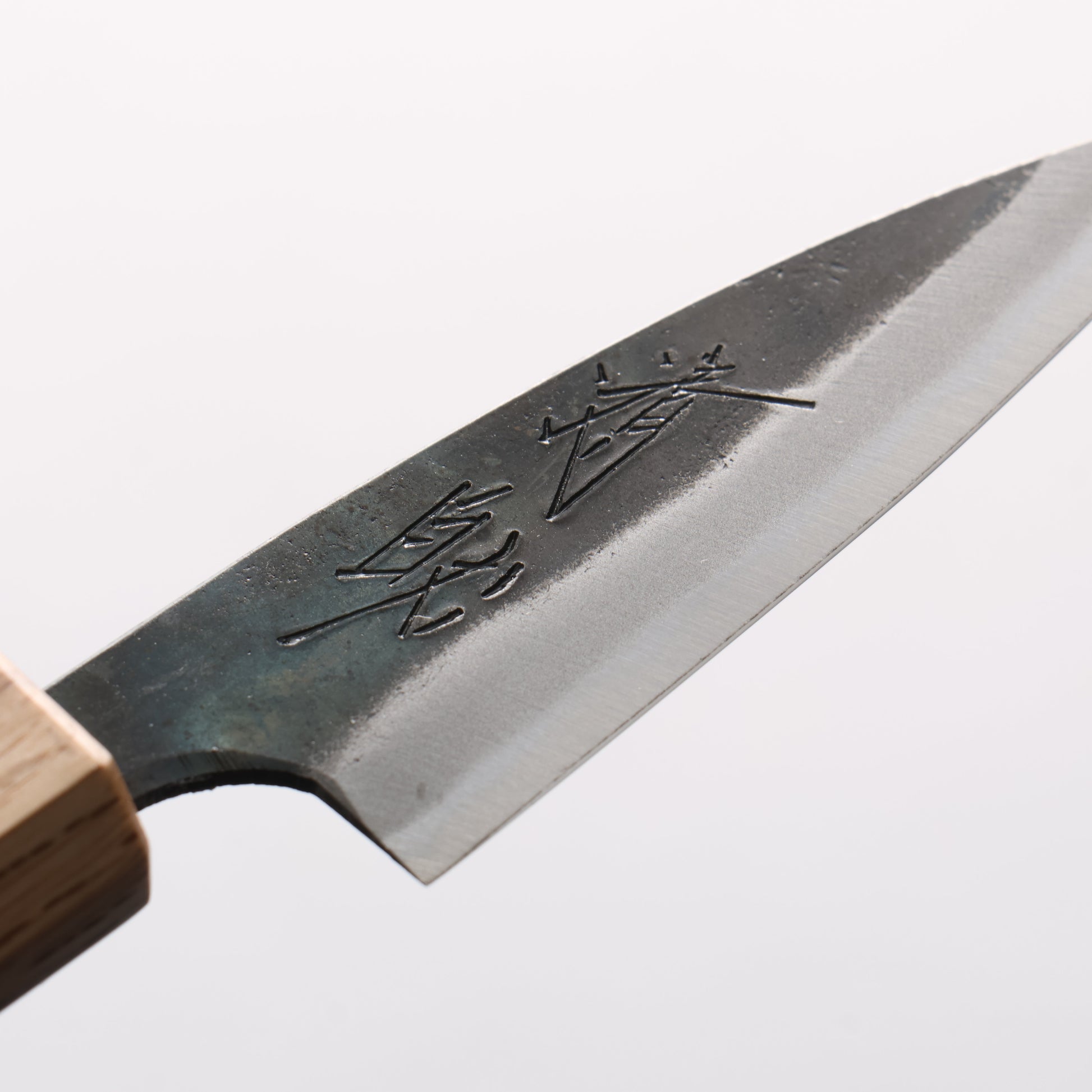 清助 青一鋼 黒仕上げ パーリングナイフ 75mm 紫檀 (口輪：樫)柄 - 清助刃物