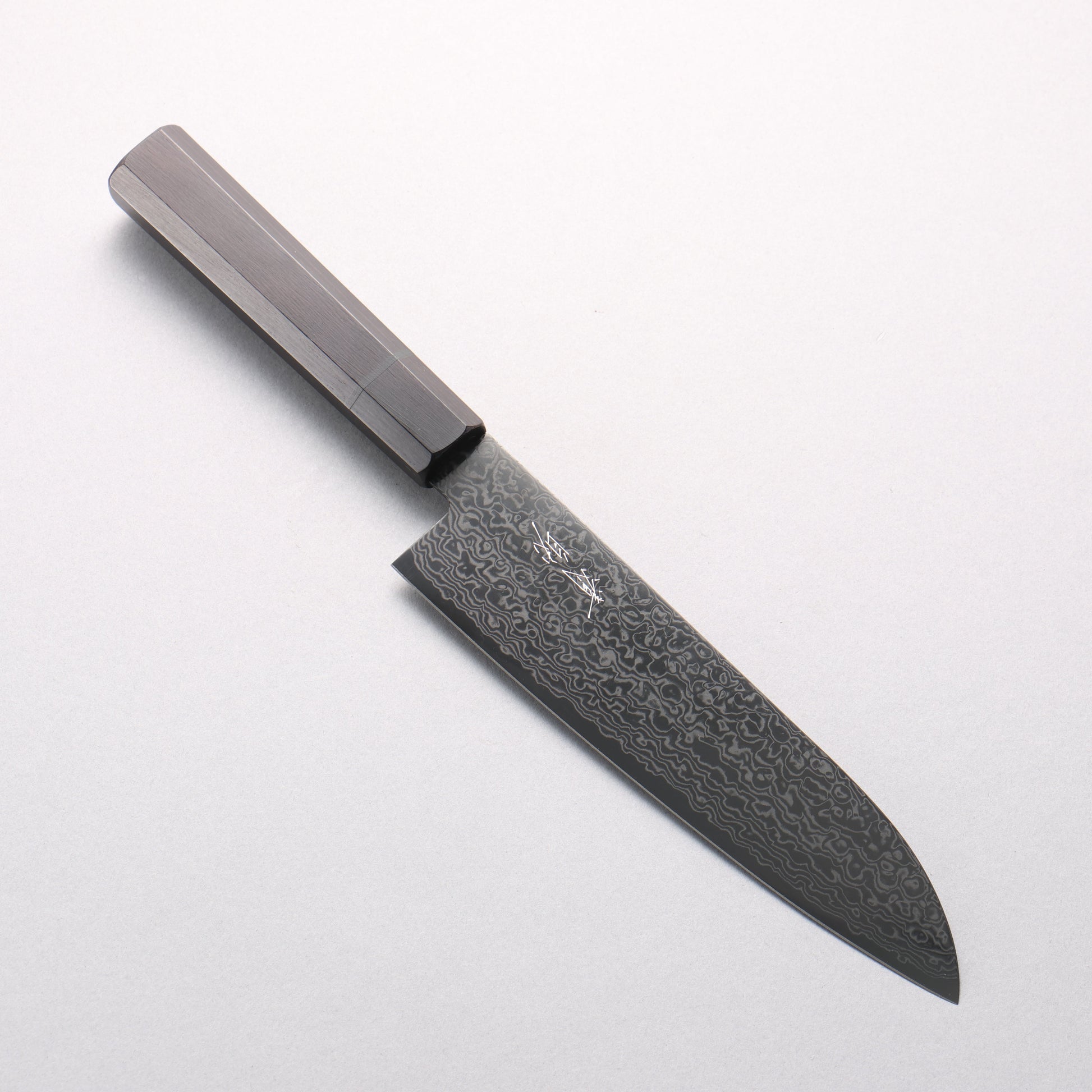 清助 SG2 黒ダマスカス 三徳包丁 180mm 黒合板柄 - 清助刃物