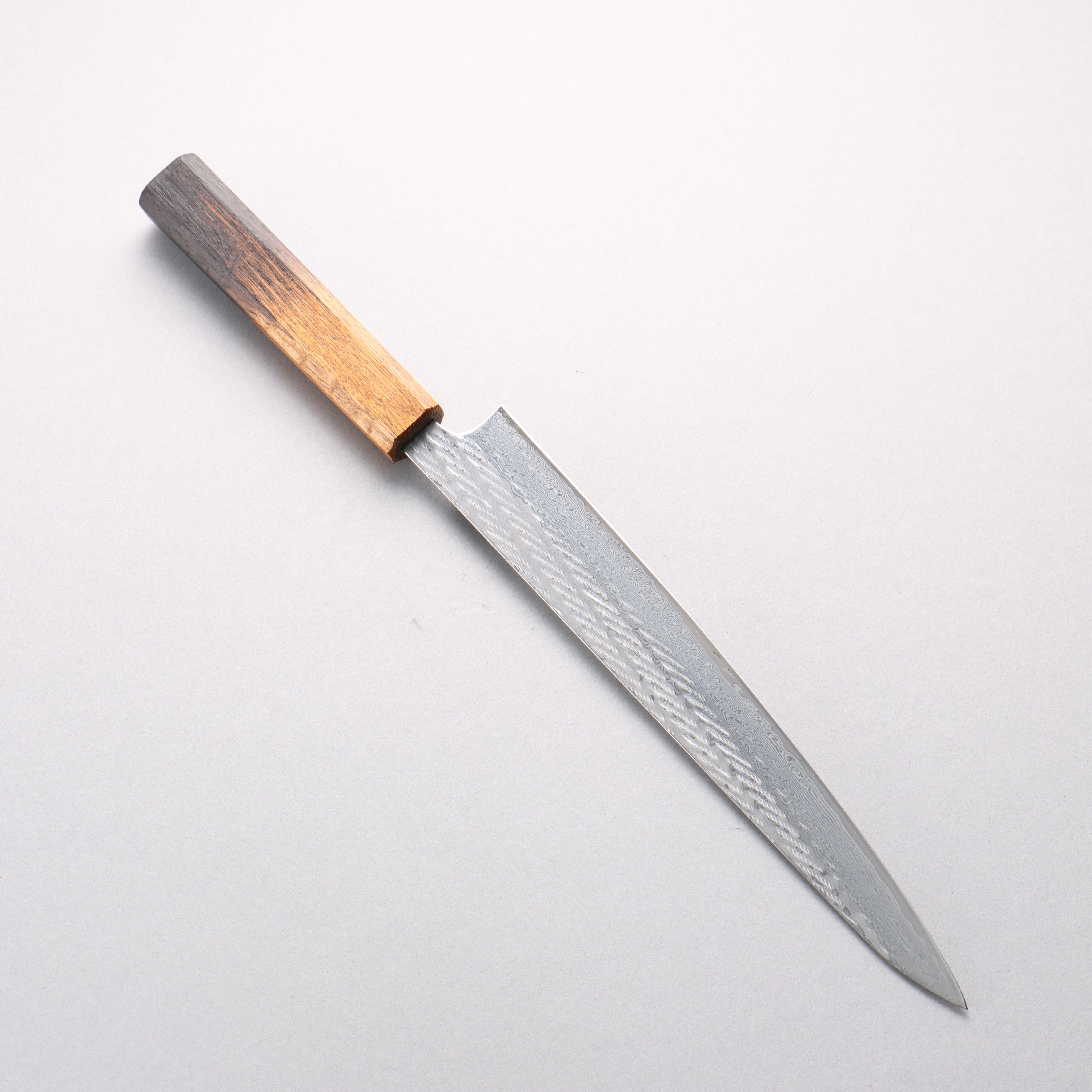 清助 AUS10 ダマスカス 縄目 筋引包丁 240mm 樫焼柄