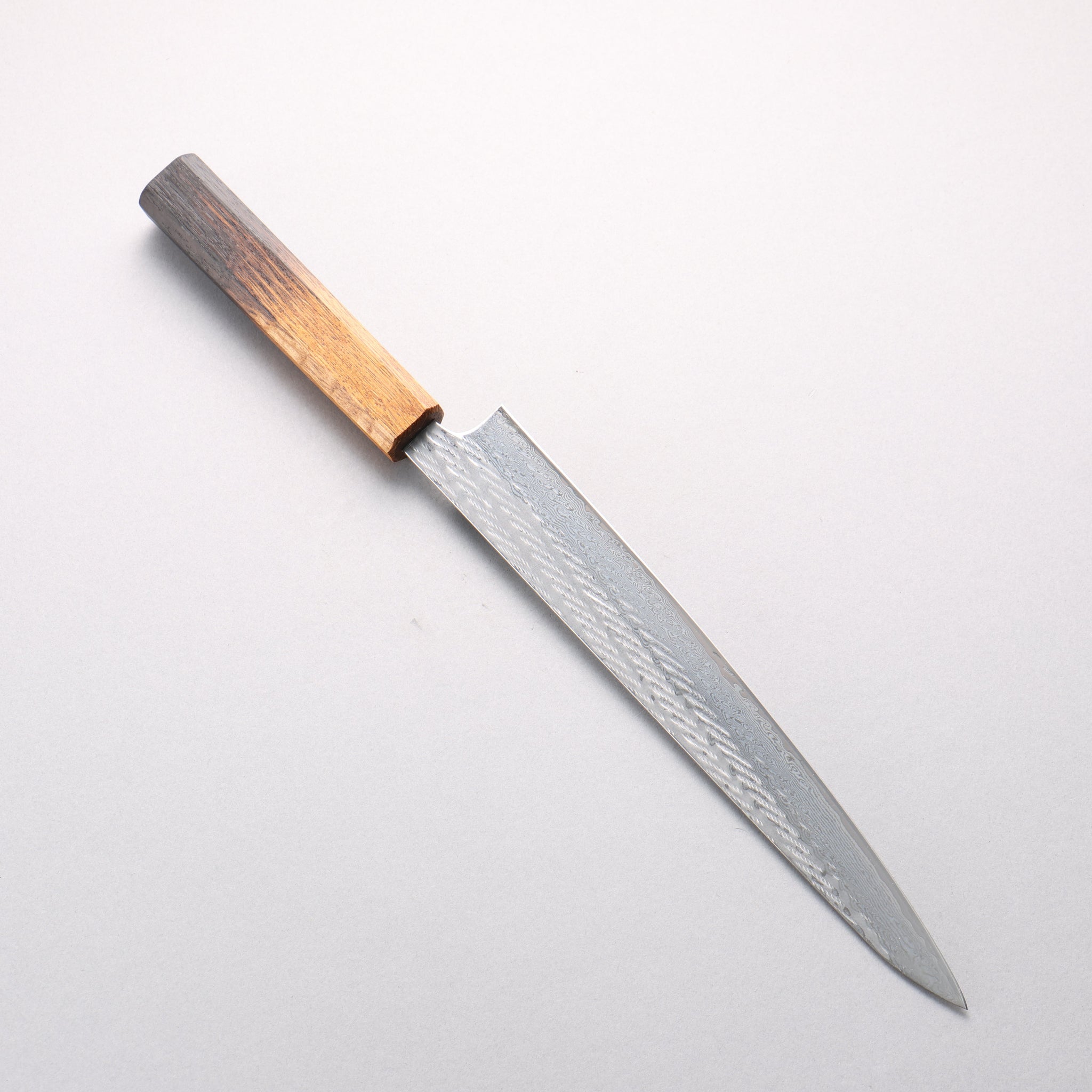 清助 AUS10 ダマスカス 縄目 筋引包丁 240mm 樫焼柄