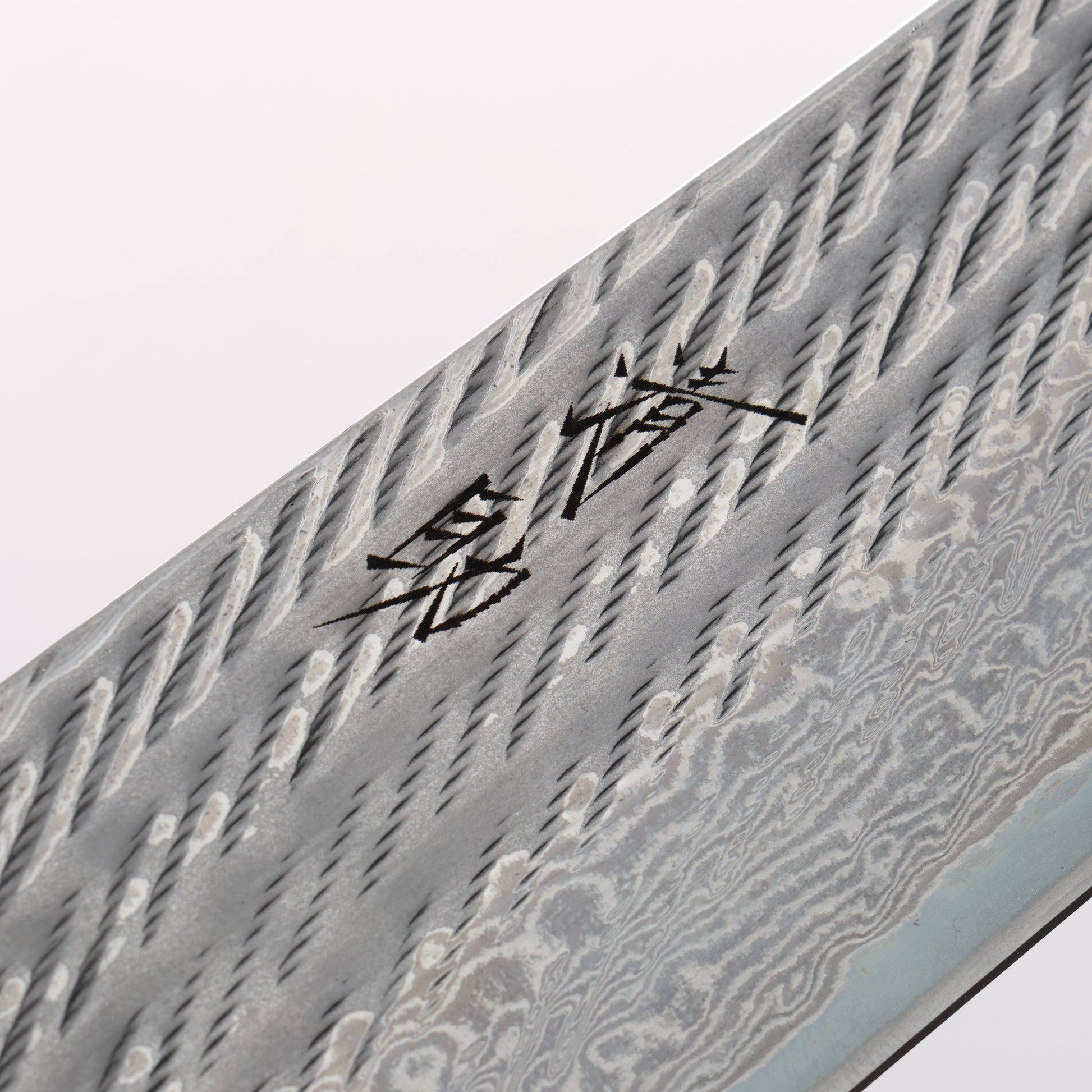 清助 AUS10 ダマスカス 縄目 牛刀包丁 240mm 樫焼柄 - 清助刃物