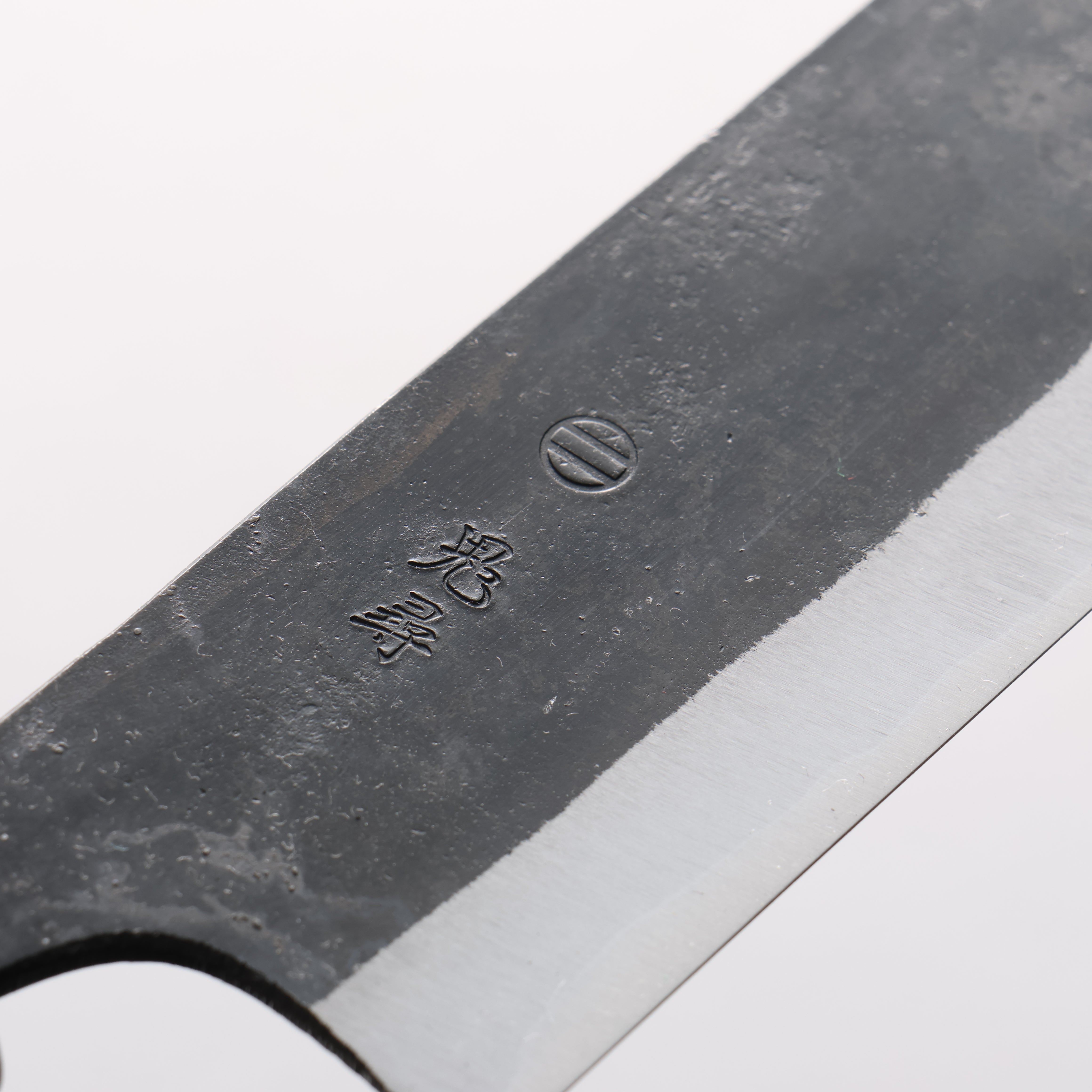 鬼尋 白一鋼 黒仕上げ 菜切包丁 140mm 紫檀 (口輪：黒合板)柄