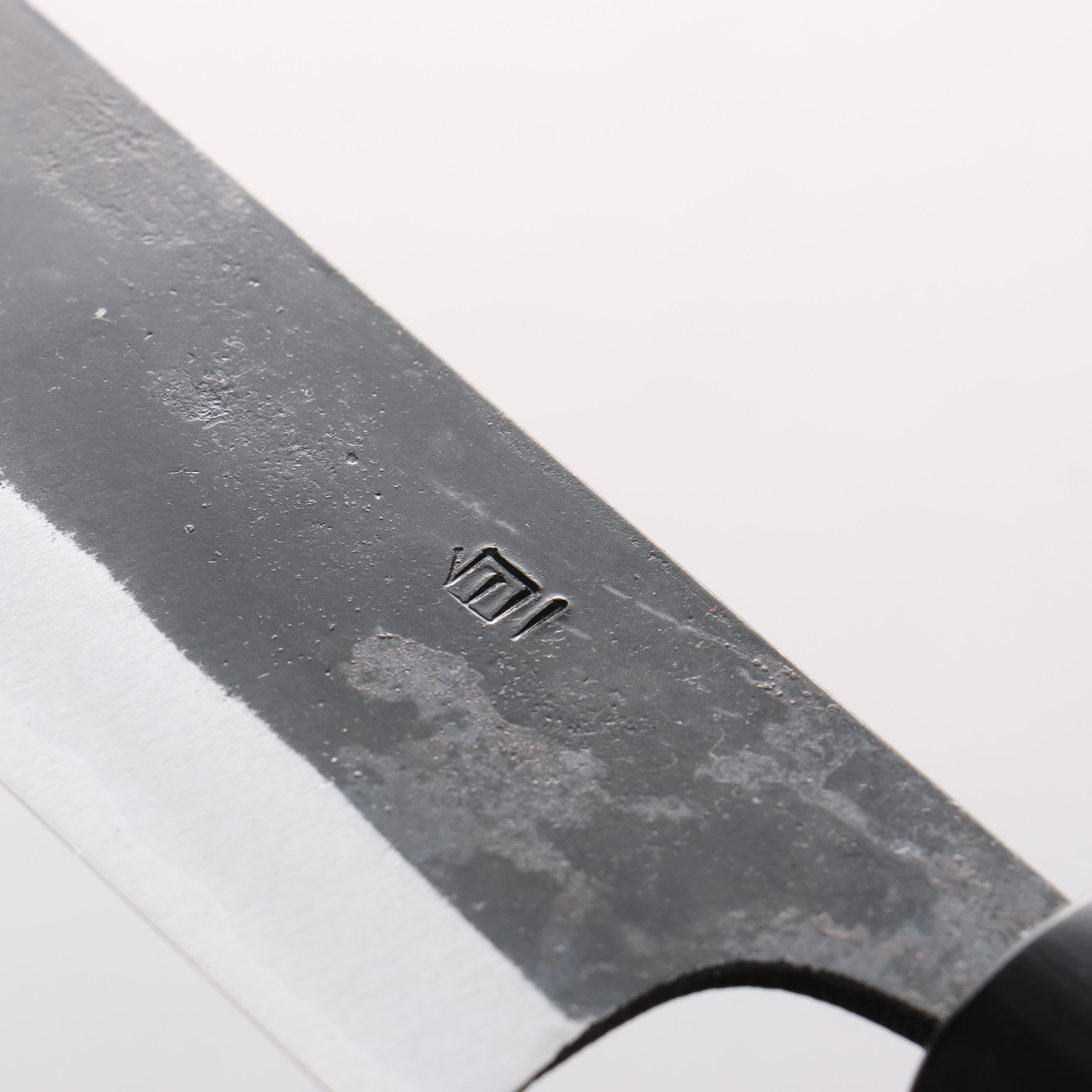 鬼尋 白一鋼 黒仕上げ 菜切包丁 140mm 紫檀 (口輪：黒合板)柄