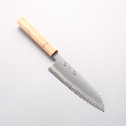 明神直人 コバルトスペシャル鋼 三徳包丁 170mm 桜（ピンクリング）柄 - 清助刃物