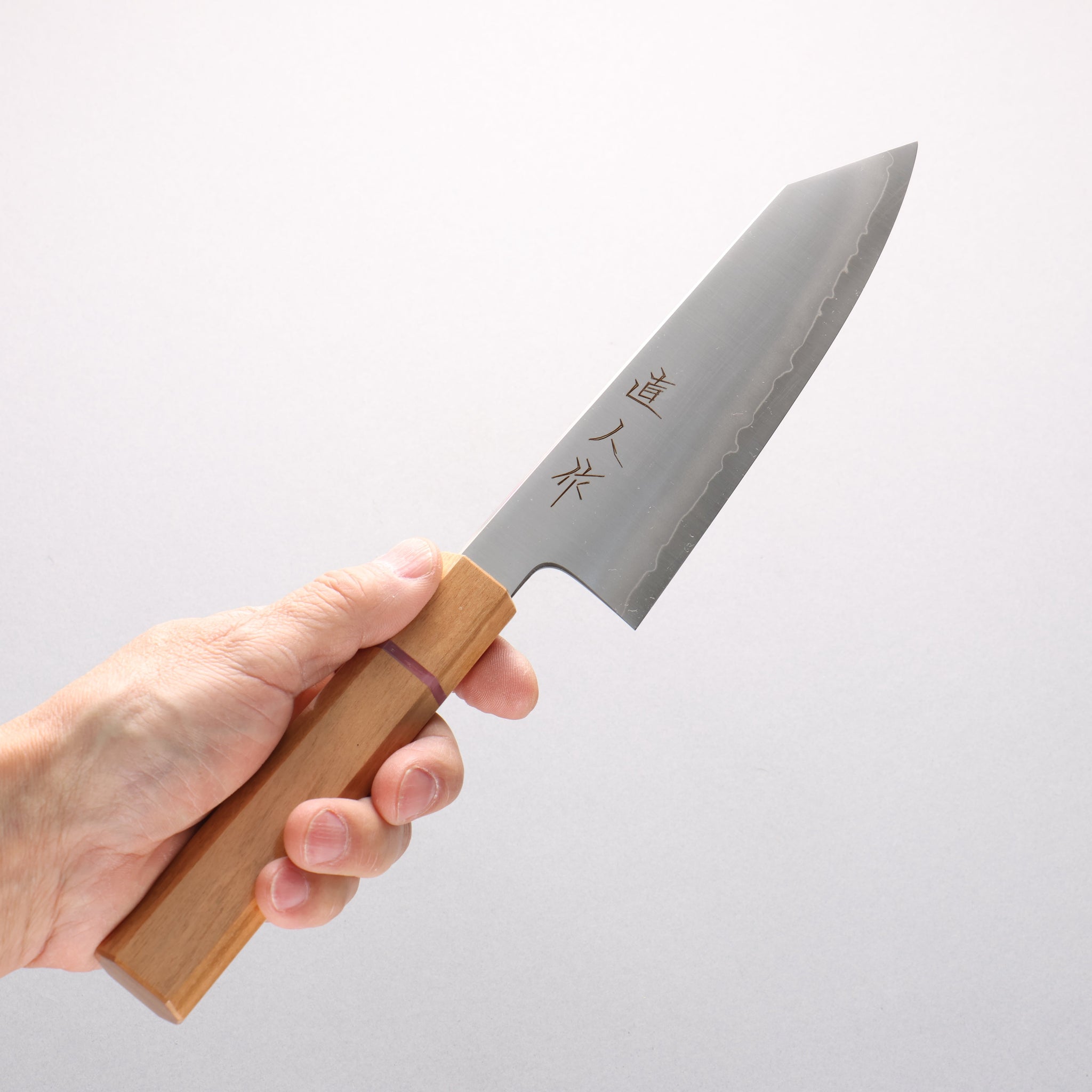 明神直人 コバルトスペシャル鋼 文化包丁 170mm 桜（ピンクリング）柄 - 清助刃物