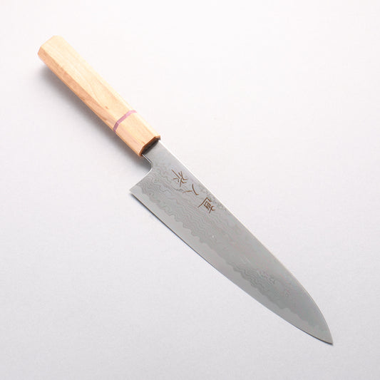 明神直人 SG2 ダマスカス 牛刀包丁 210mm 桜（ピンクリング）柄 - 清助刃物
