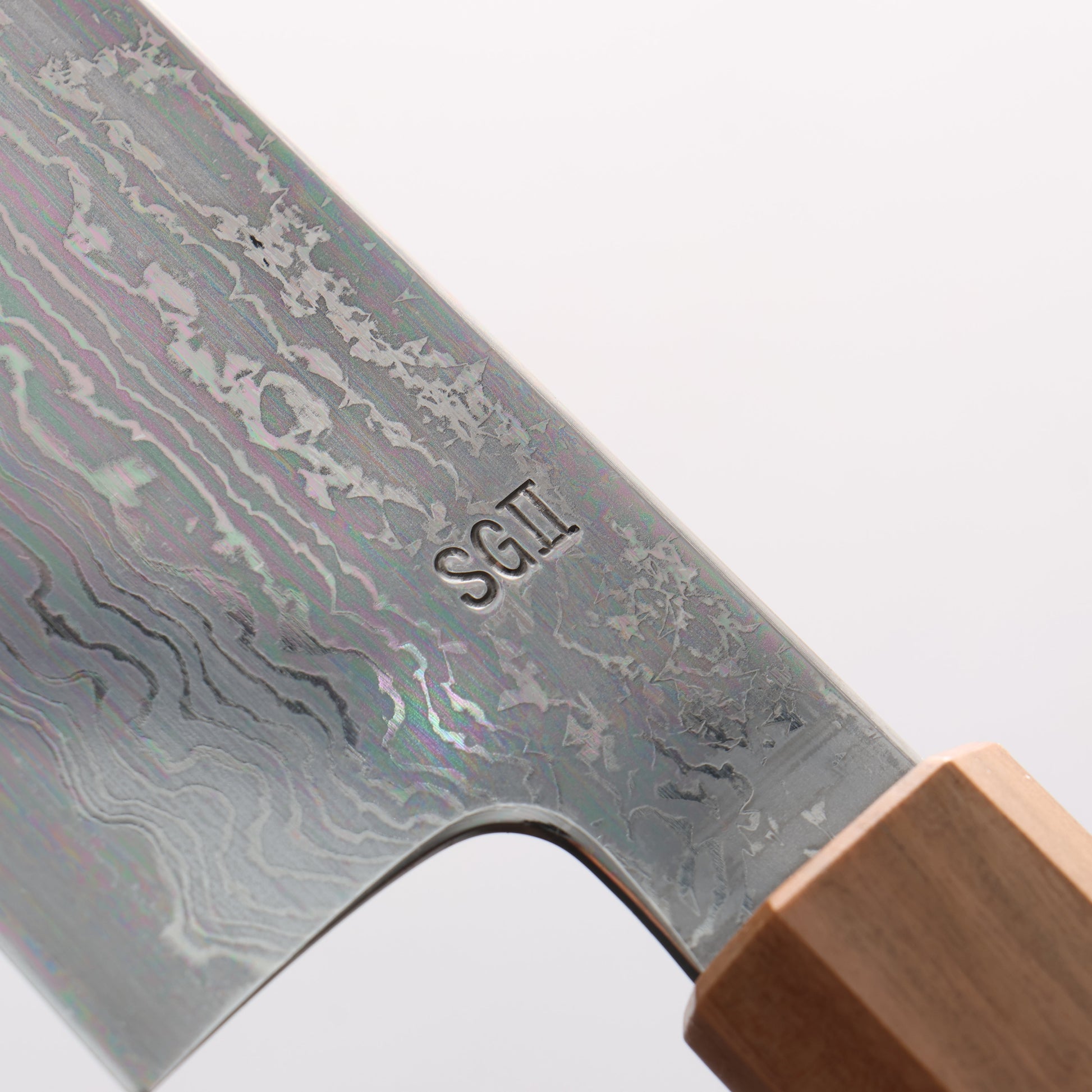 明神直人 SG2 ダマスカス 牛刀包丁 210mm 桜（ピンクリング）柄 - 清助刃物