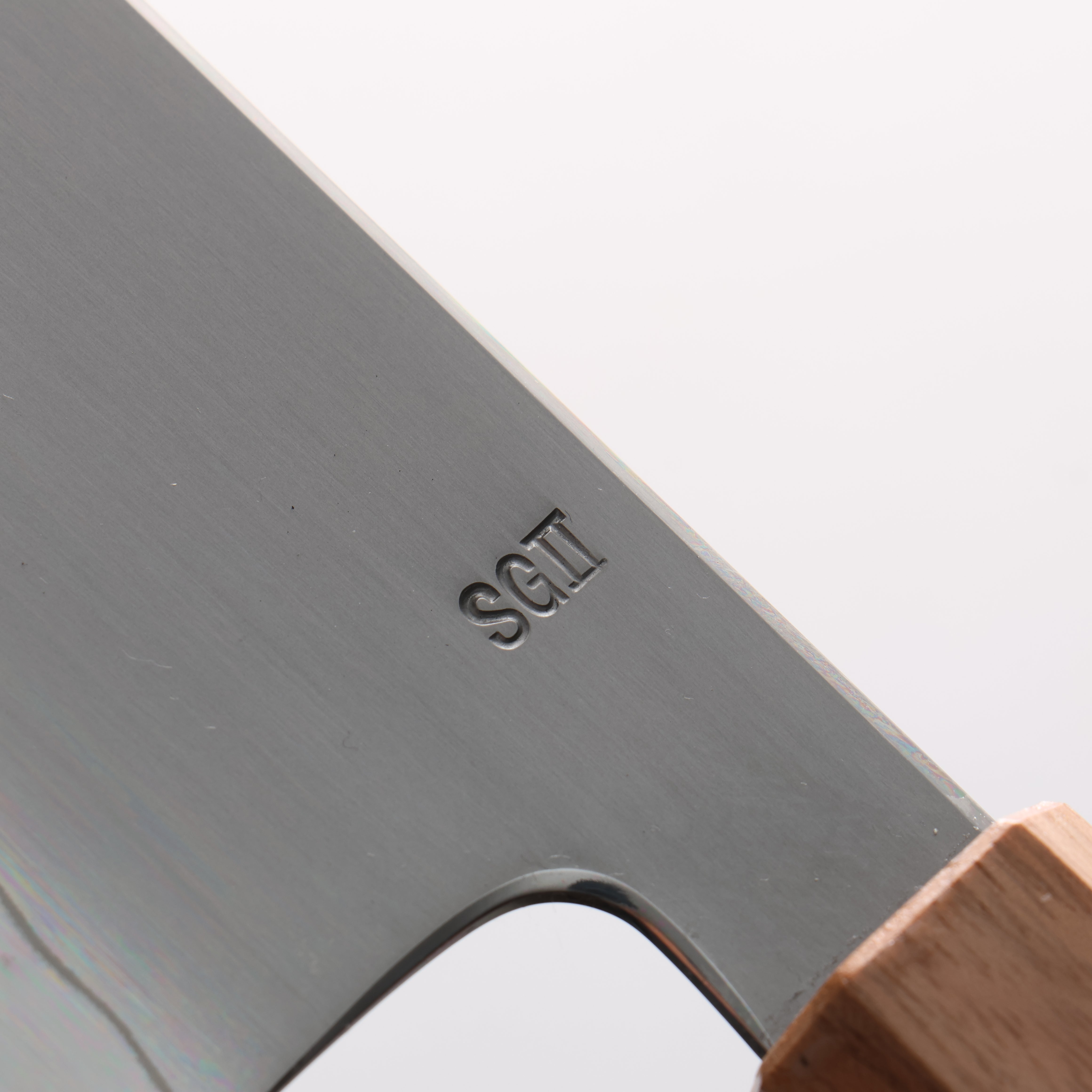 明神直人 SG2 霞研 牛刀包丁 240mm 桜（ピンクリング）柄 - 清助刃物