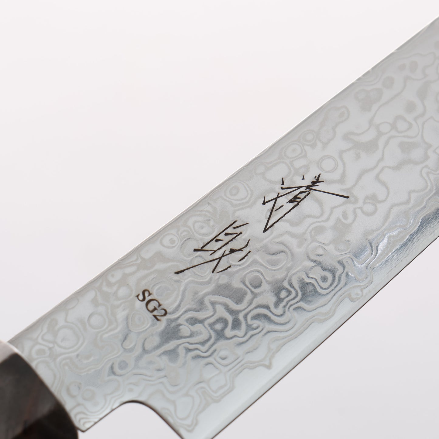 清助 SG2 ダマスカス 磨き仕上げ 切付ペティナイフ 150mm スタビライズ樺／黒樹脂柄 - 清助刃物