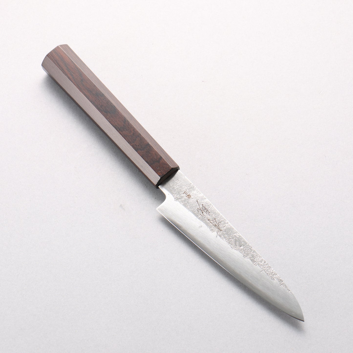 清助 銀三鋼 梨地 ペティーナイフ 120mm 黒檀柄 - 清助刃物