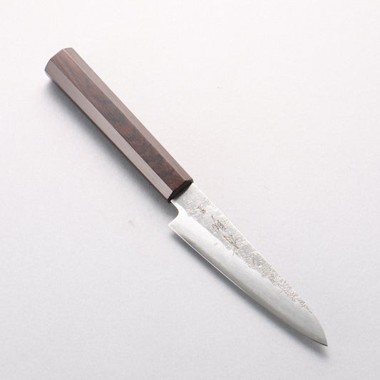清助 銀三鋼 梨地 ペティーナイフ 120mm 黒檀柄 - 清助刃物