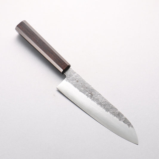 清助 銀三鋼 梨地 三徳包丁 180mm 黒檀柄 - 清助刃物