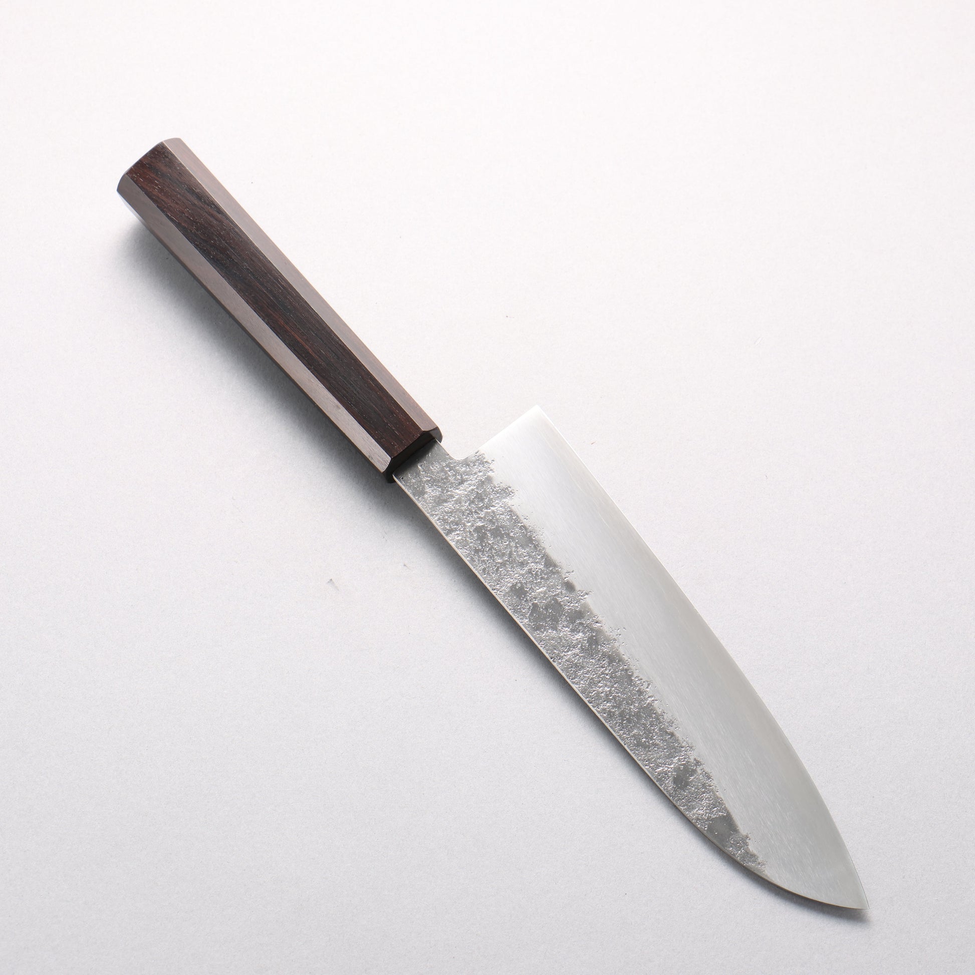 清助 銀三鋼 梨地 三徳包丁 180mm 黒檀柄 - 清助刃物
