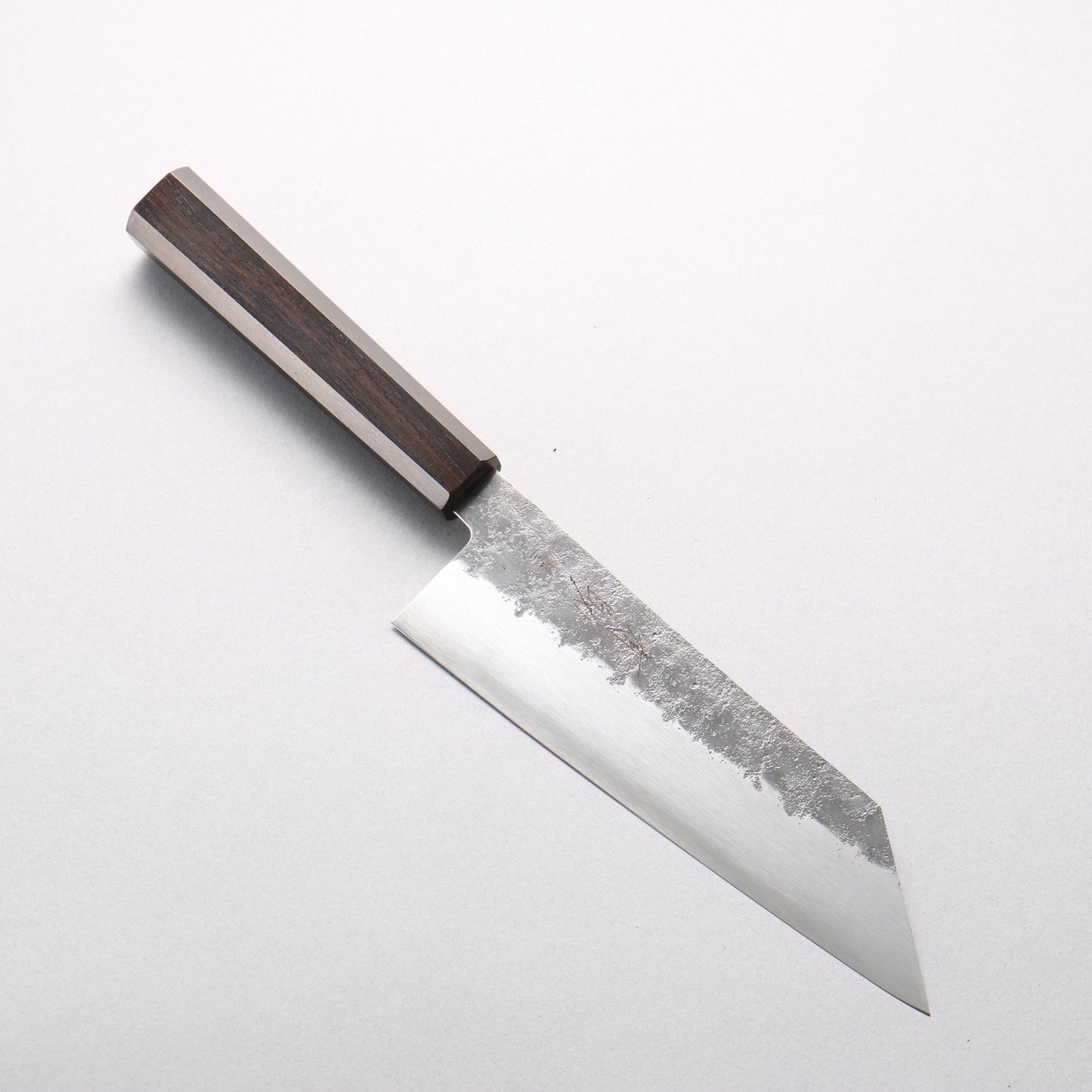 清助 銀三鋼 梨地 切付三徳包丁 180mm 黒檀柄 - 清助刃物