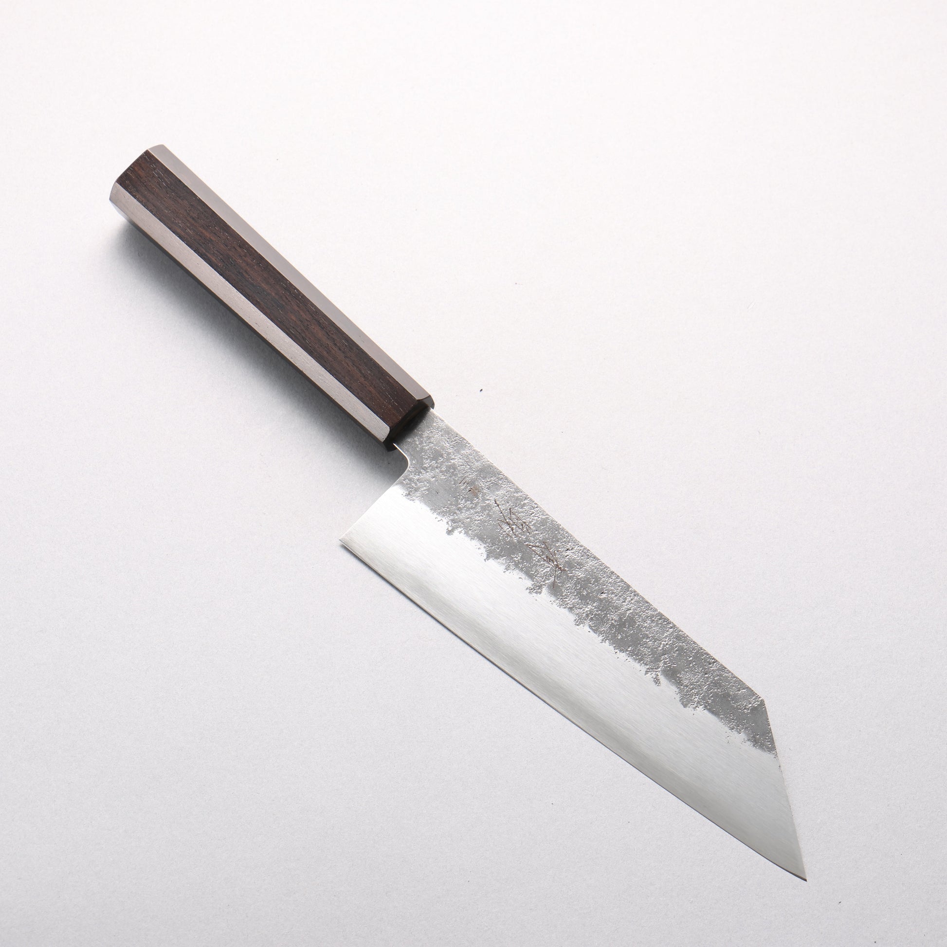 清助 銀三鋼 梨地 切付三徳包丁 180mm 黒檀柄 - 清助刃物