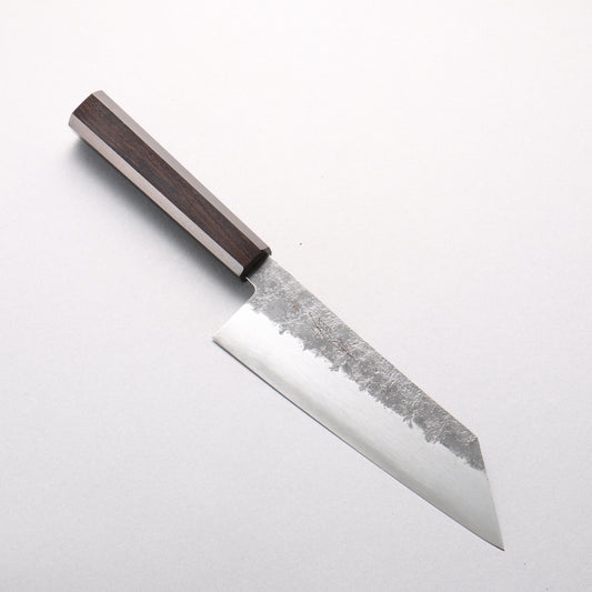清助 銀三鋼 梨地 切付三徳包丁 180mm 黒檀柄 - 清助刃物