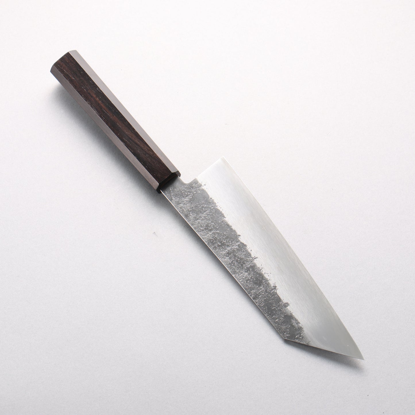 清助 銀三鋼 梨地 切付三徳包丁 180mm 黒檀柄 - 清助刃物