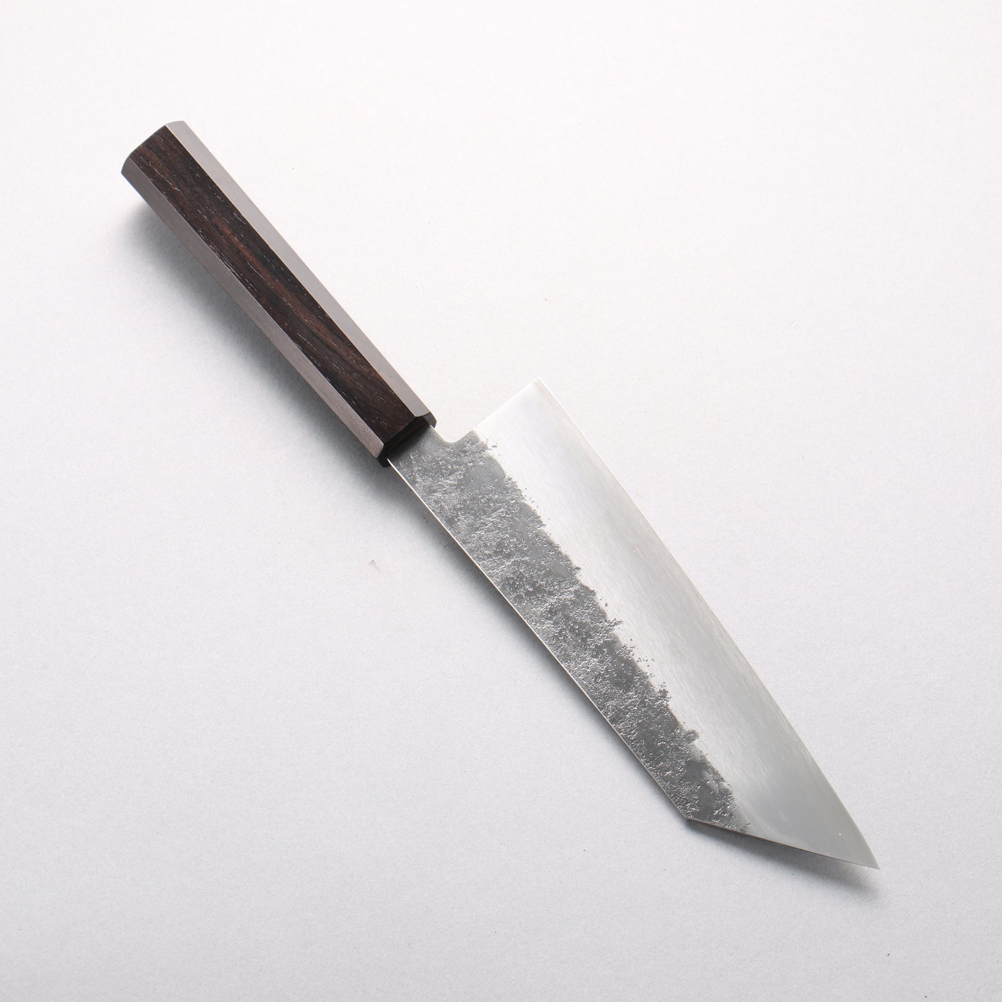 清助 銀三鋼 梨地 切付三徳包丁 180mm 黒檀柄 - 清助刃物