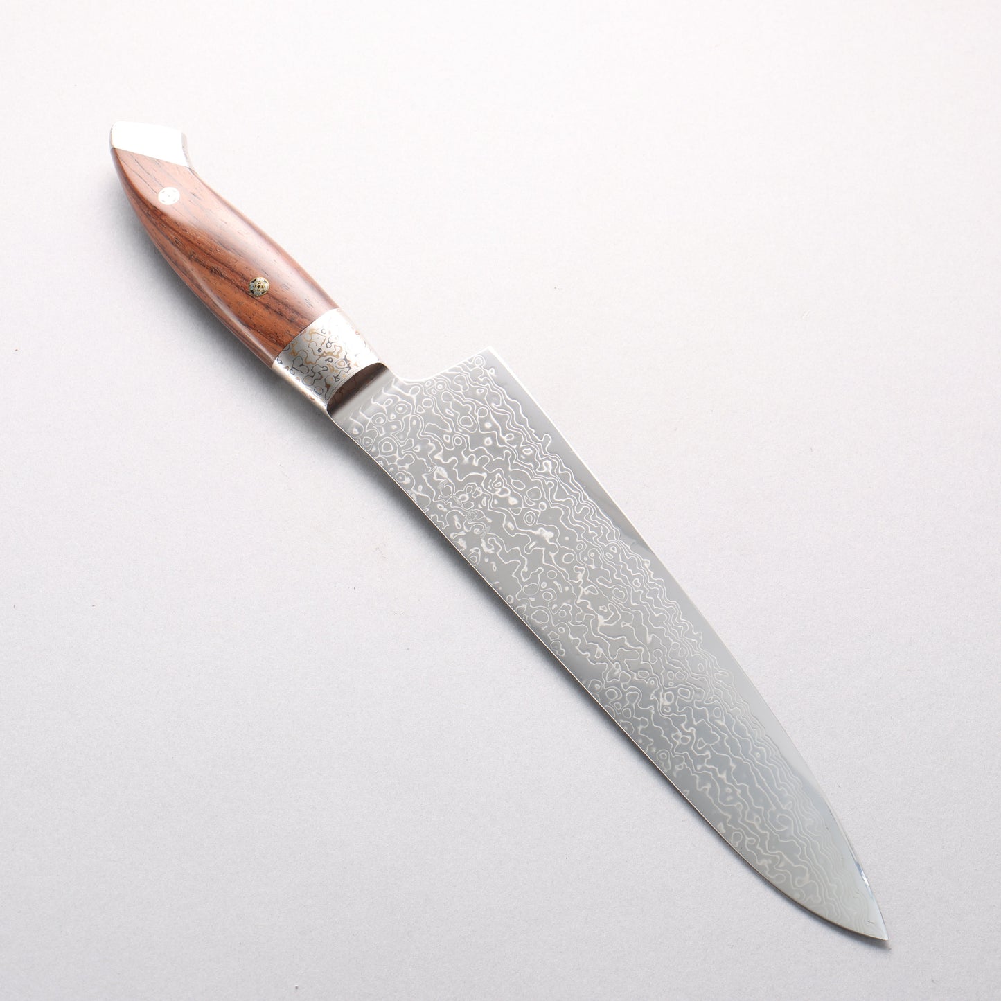 佳人 V金10号 ダマスカス 牛刀包丁 210mm 紫檀柄 - 清助刃物