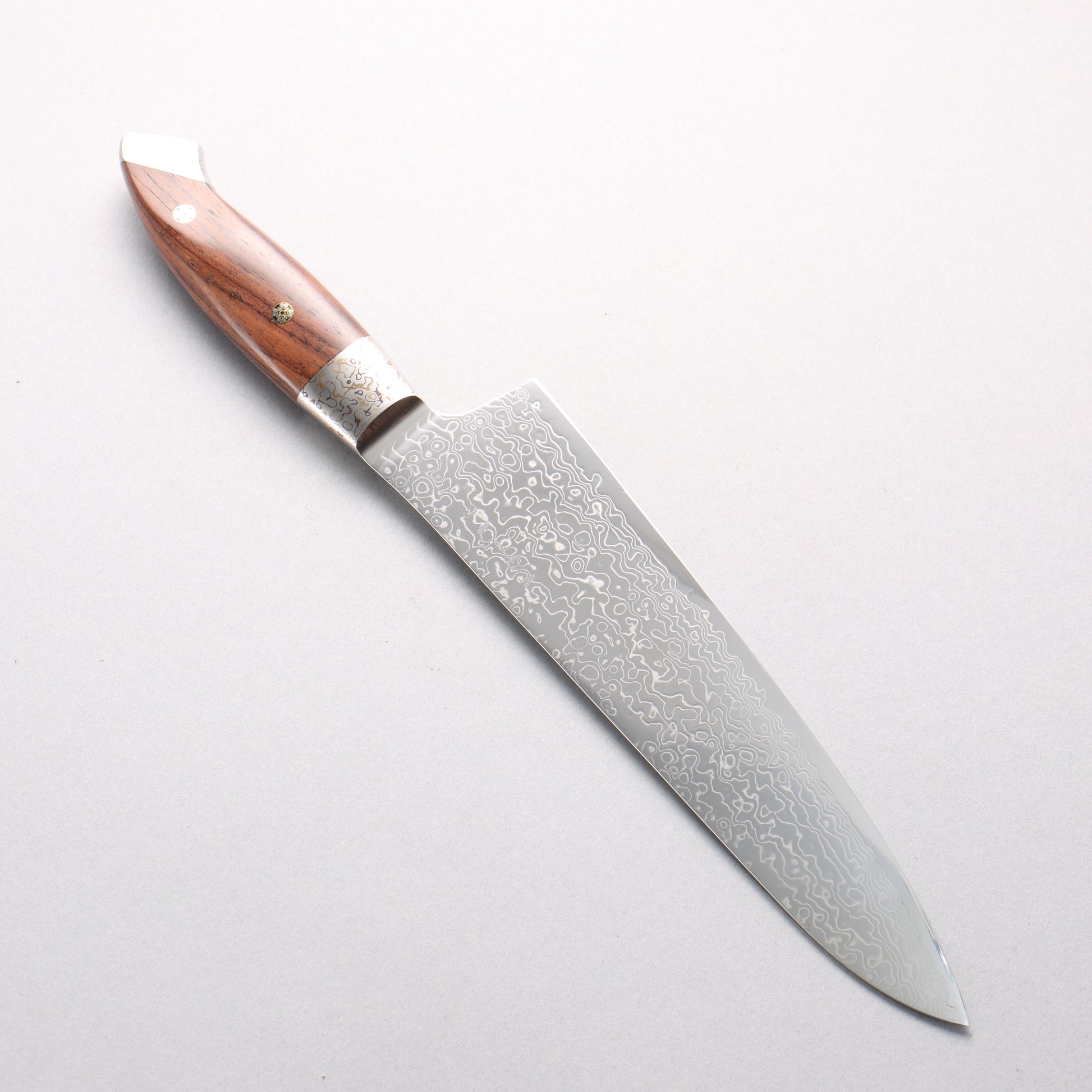 佳人 V金10号 ダマスカス 牛刀包丁 210mm 紫檀柄 - 清助刃物