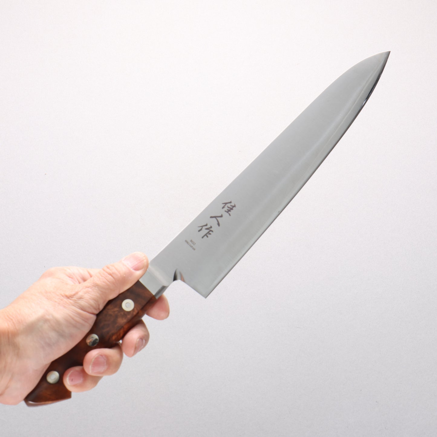 佳人 SG2 筋引包丁 240mm 花梨瘤柄 - 清助刃物