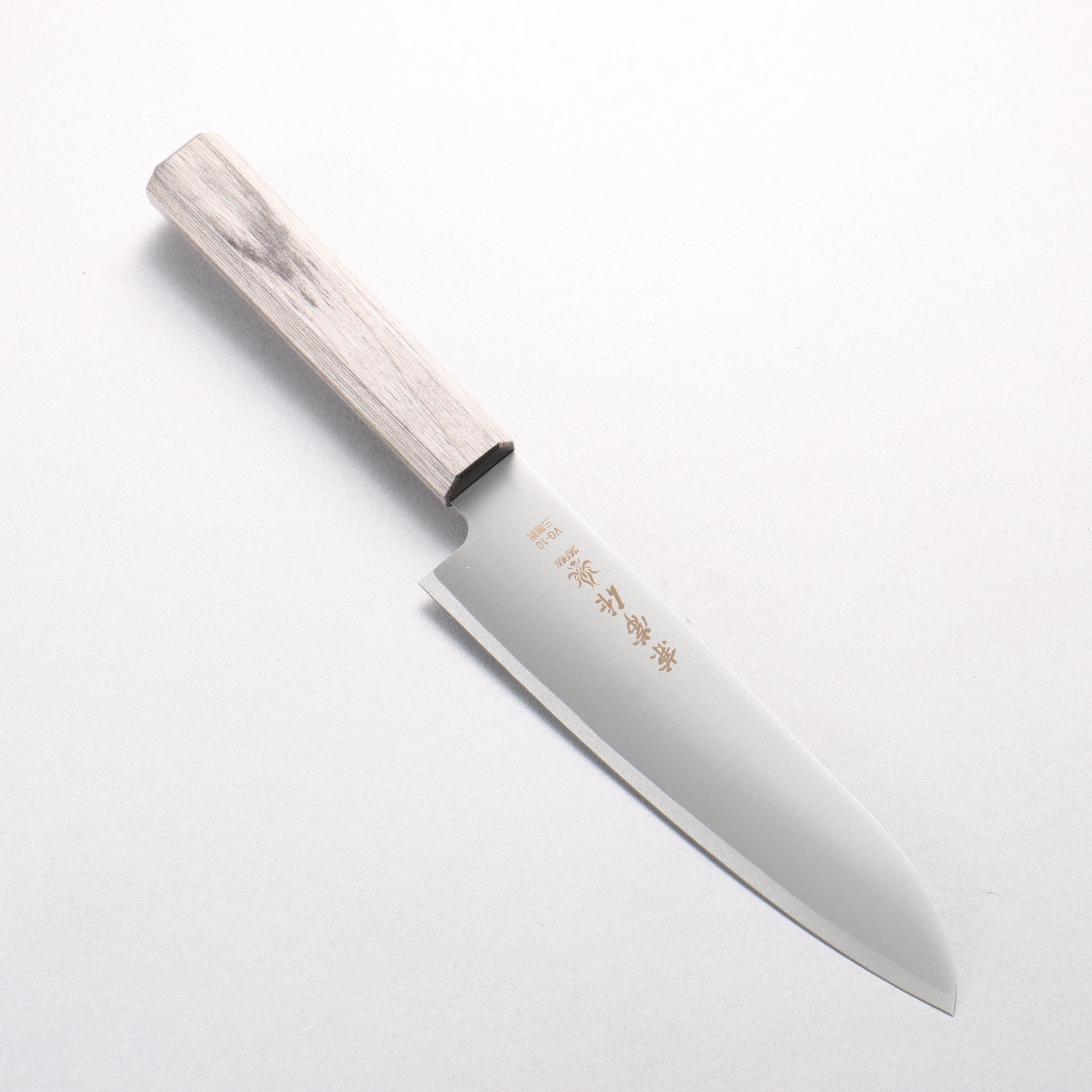 兼常 V金10号 三徳包丁 180mm グレー合板柄 - 清助刃物