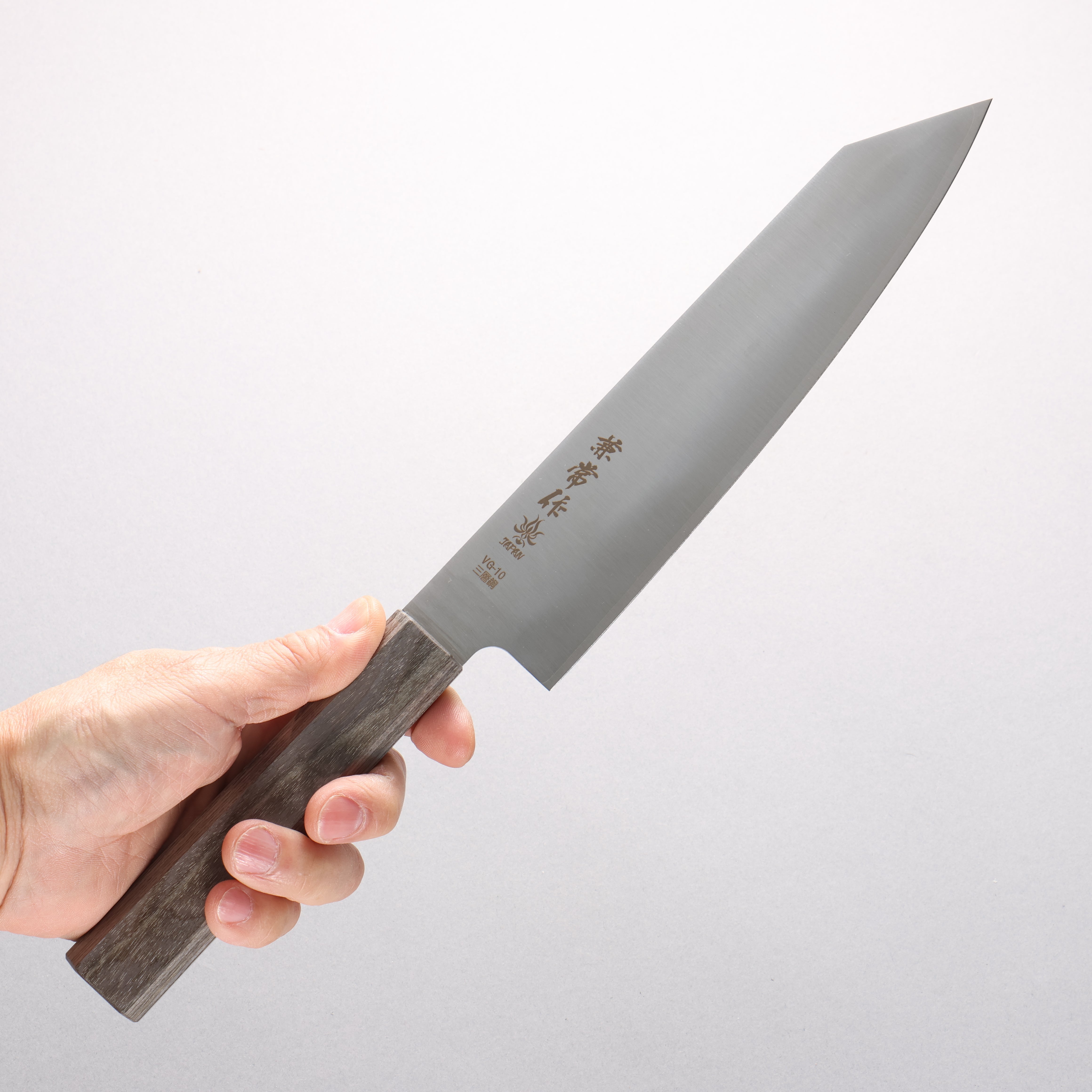 兼常 V金10号 切付牛刀包丁 210mm グレー合板柄 - 清助刃物