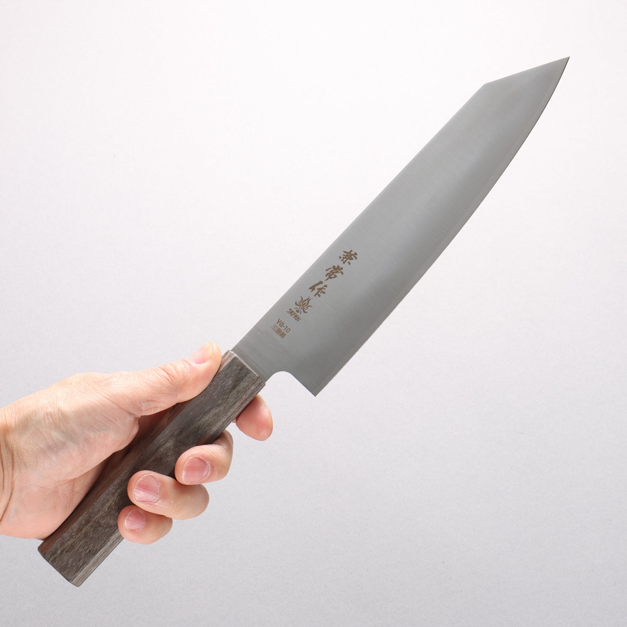 兼常 V金10号 切付牛刀包丁 210mm グレー合板柄 - 清助刃物