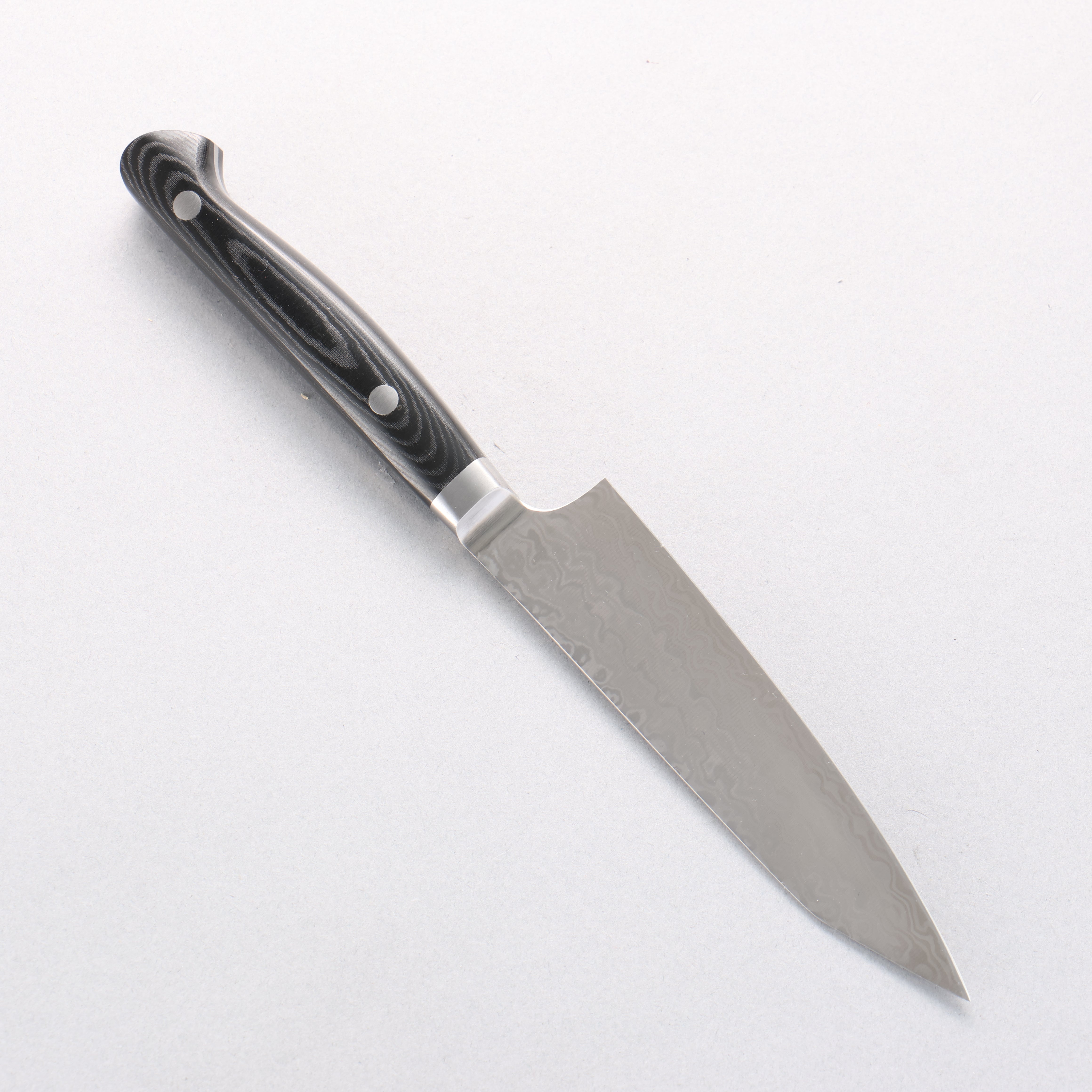 堺 孝行 コアレス ダマスカス ペティーナイフ 120mm 黒マイカルタ柄