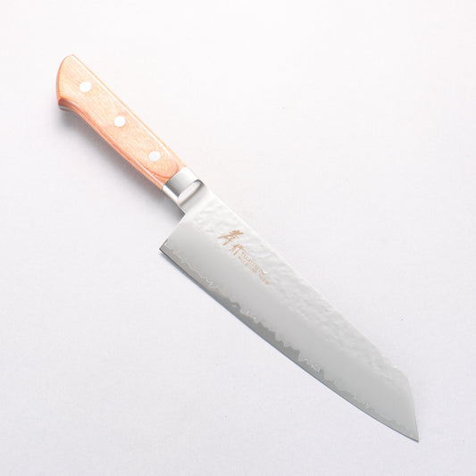 堺 孝行 V金5号 鎚目 切付牛刀包丁 190mm 茶合板柄 - 清助刃物