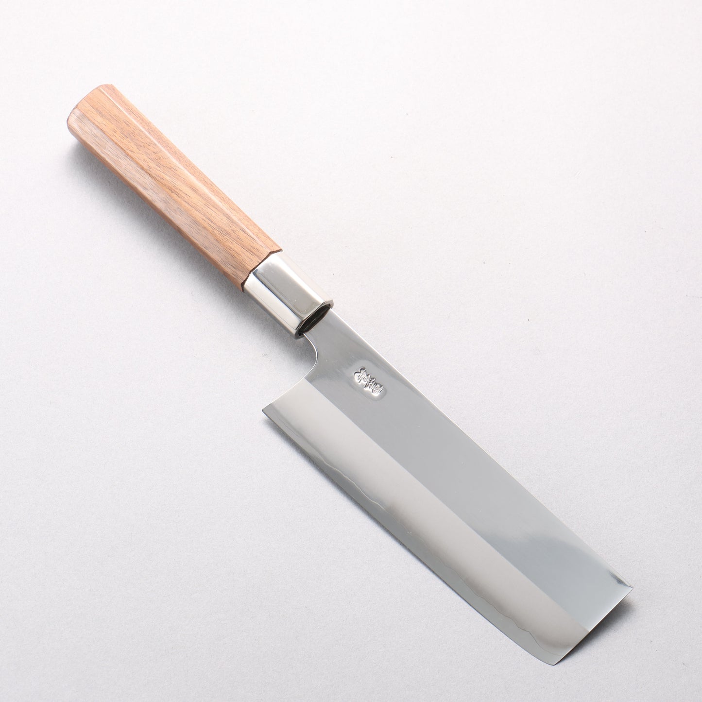 黒鳥 銀三鋼 磨き仕上げ 菜切包丁 150mm ウォルナット柄 - 清助刃物
