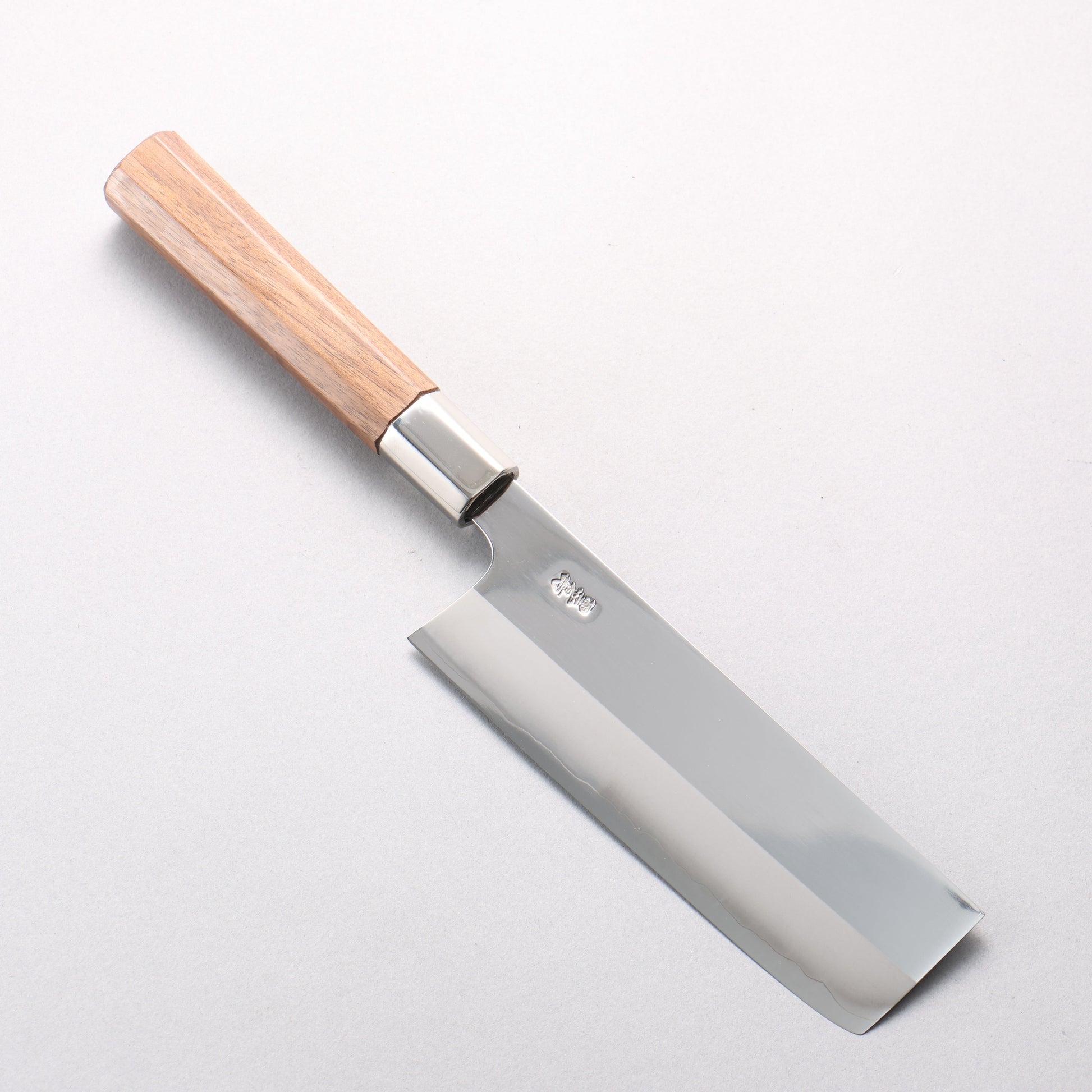 黒鳥 銀三鋼 磨き仕上げ 菜切包丁 150mm ウォルナット柄 - 清助刃物