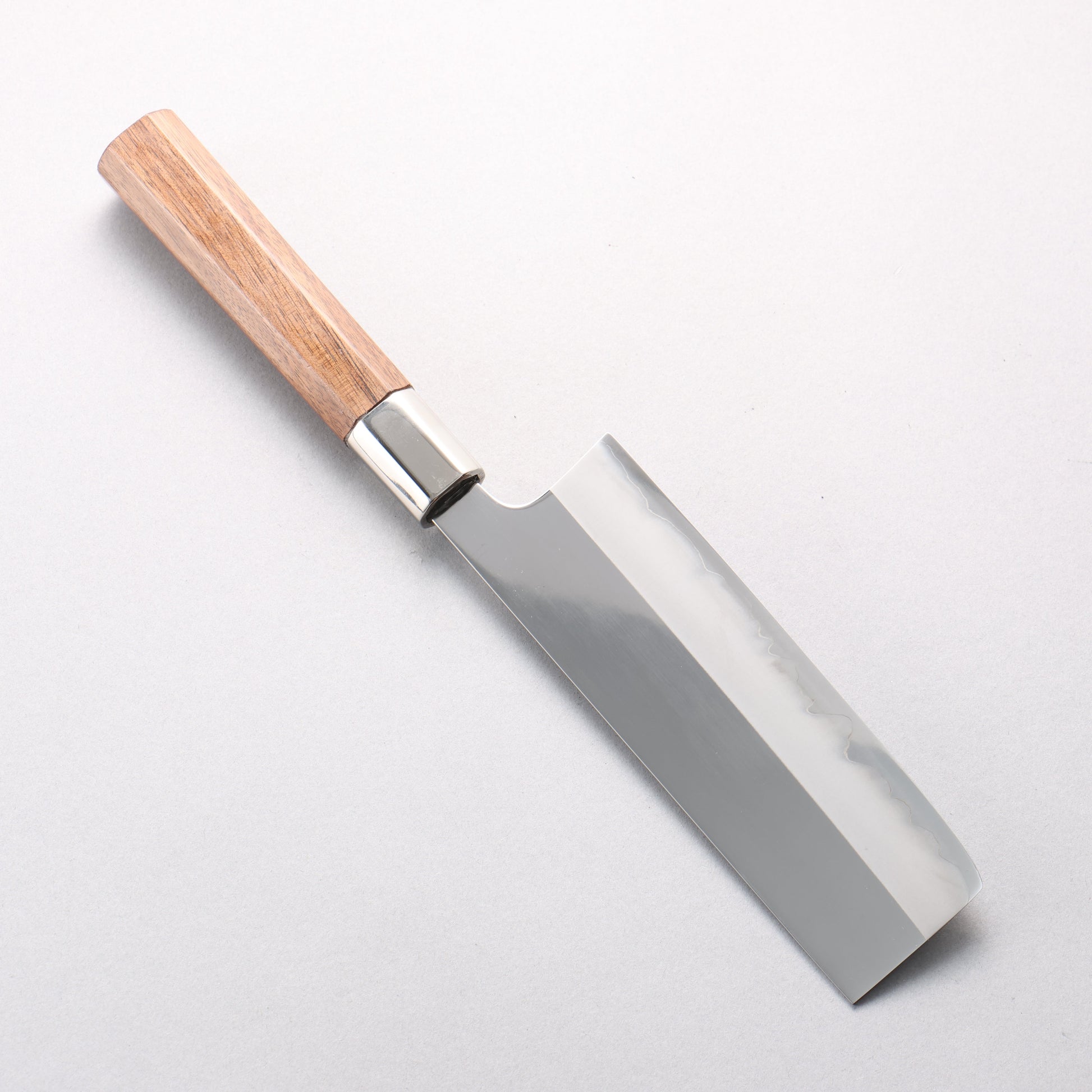 黒鳥 銀三鋼 磨き仕上げ 菜切包丁 150mm ウォルナット柄 - 清助刃物